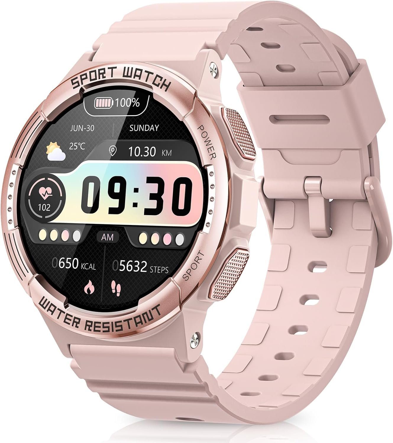 Sross Smartwatch, Fitness Tracker Uhr mit Anruffunktion für Damen Herren Smartwatch (1,3