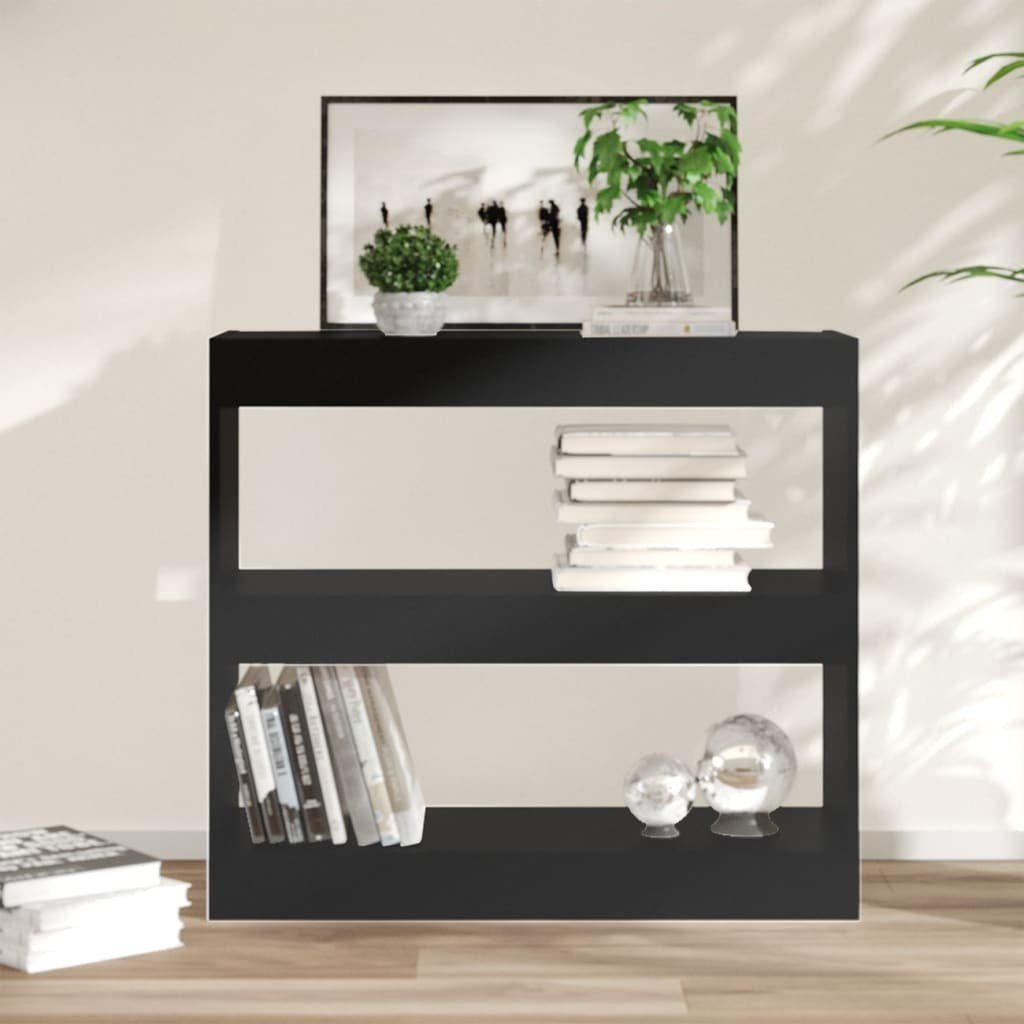 furnicato Bücherregal Bücherregal/Raumteiler Schwarz 80x30x72 cm, günstig online kaufen