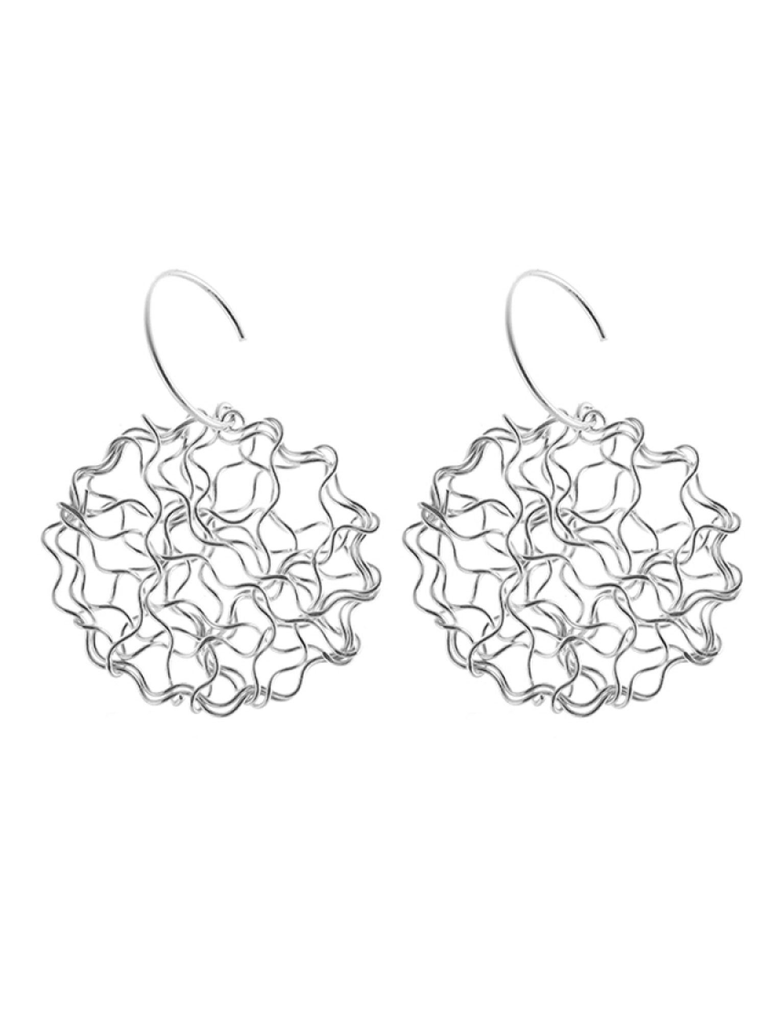925 925 - Adelia´s Silber Mandala Paar Ohrringe Ohrhänger poliert Ohrhänger, Sterling Silber Ohrringe