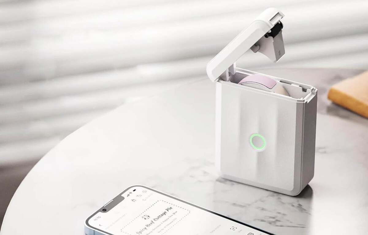 NIIMBOT Niimbot D110M Tragbarer Bluetooth-Etikettendrucker Weiß Mini-Drucker – Bild 3 von 5