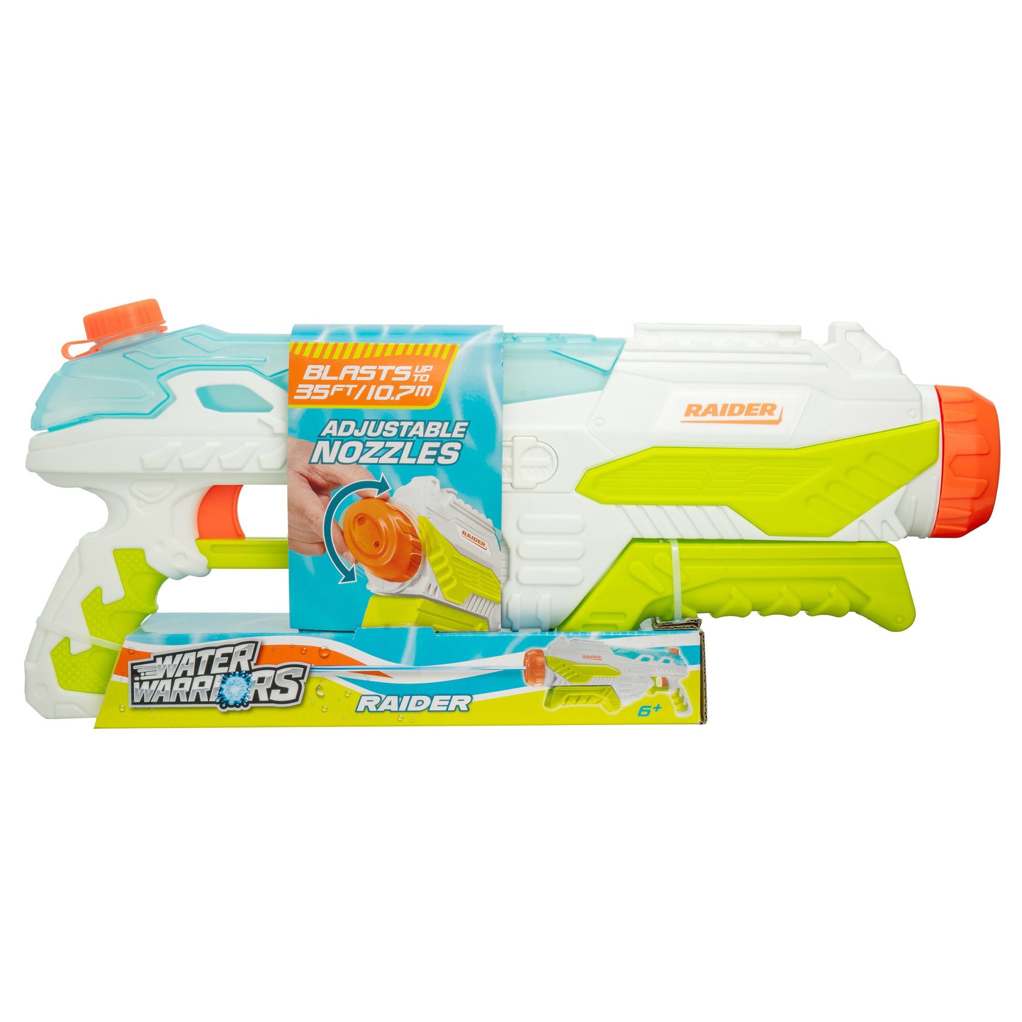 Buzz Bee Toys Wasserpistole BuzzBee Raider, Der BuzzBee Water Warriors Raider bietet mit seiner Power-Pump-Funktio