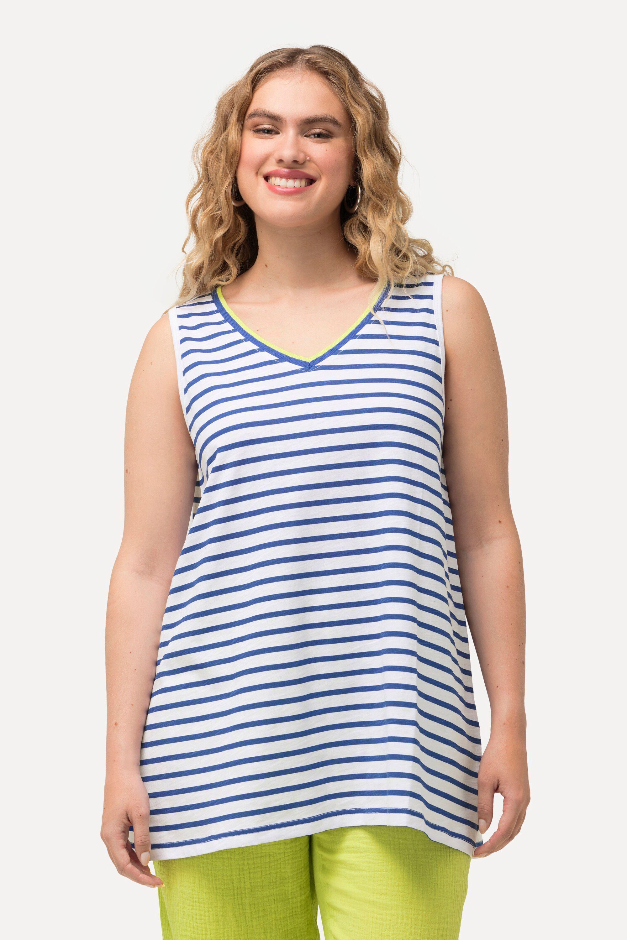 Ulla Popken Longtop Top Ringel A-Linie günstig online kaufen