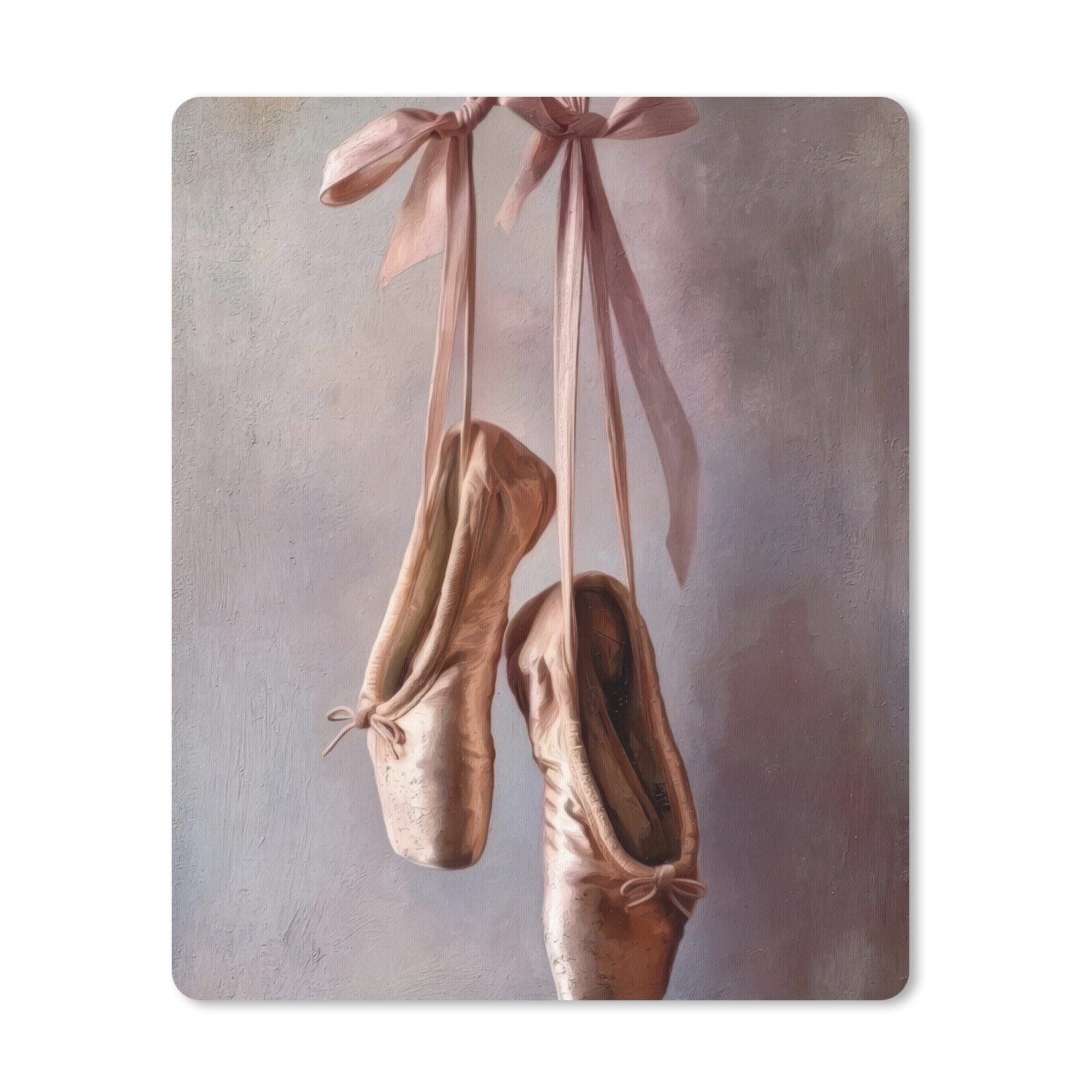 MuchoWow Mauspad Ballettschuhe - Satin - Erdtöne (1-St), Gaming, Mousepad Klein, Büro Zubehör, Mausunterlage, 19x23 cm