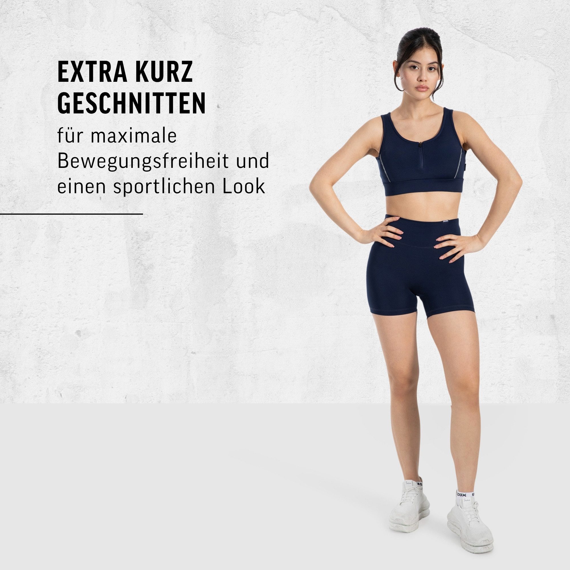 Smilodox Shorts SoftFeel Lavina, High Waist Yogashorts, atmungsaktiv & 4-Wege-Stretch Enganliegende Radlerhose, schnelltrocknend, Pilates Studio Workouts