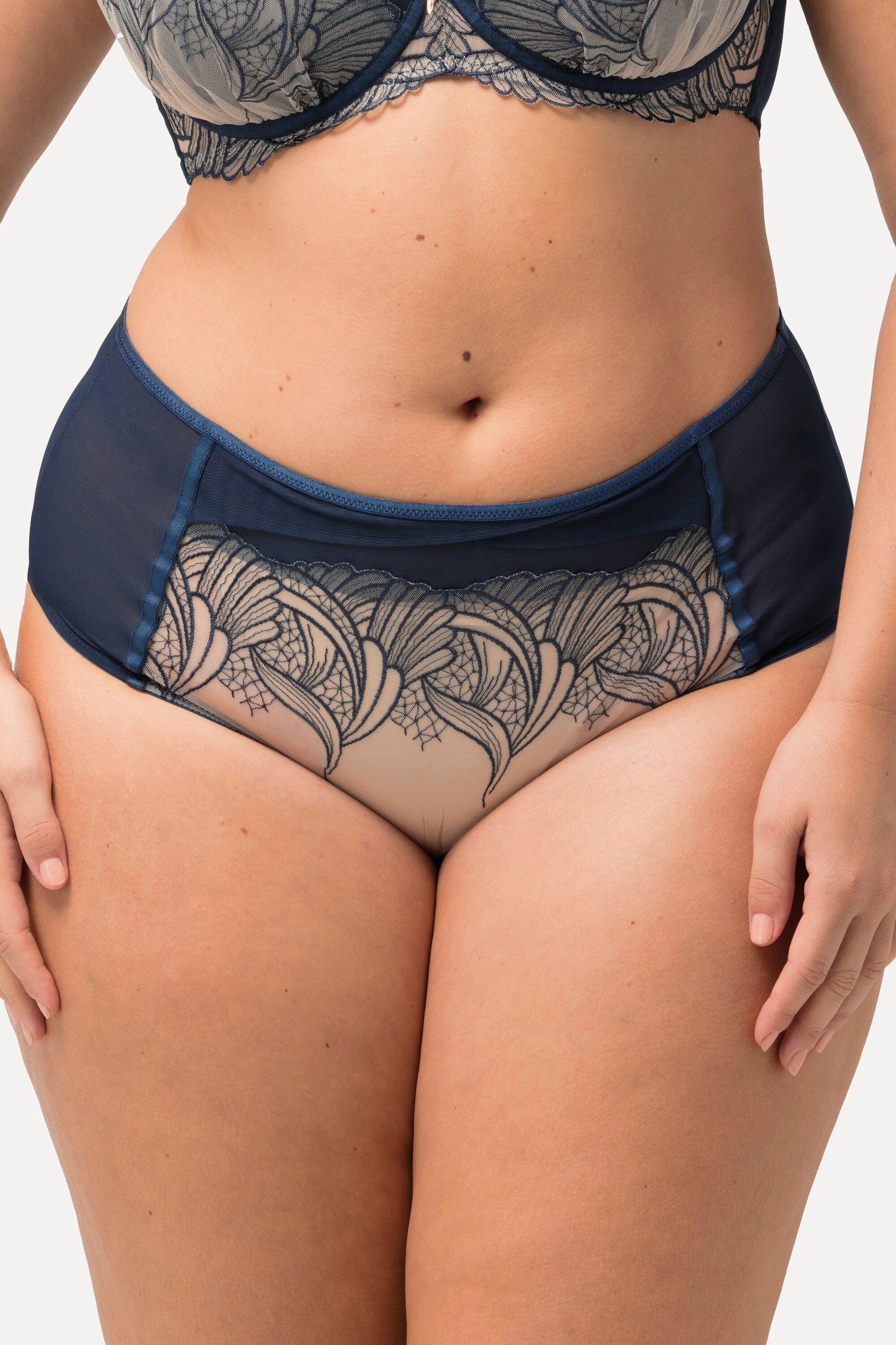 Ulla Popken Slip Maxislip Mesh zarte Spitze