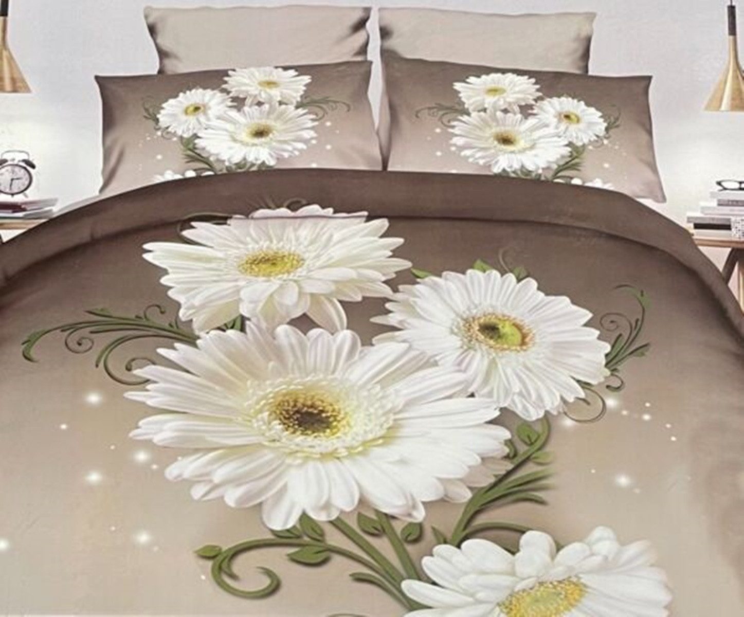 DH DEIN . HAUS Bettwäsche 3D, SET 4TLG, Bettwäschegarnitur, Baumwolle, Blumenmuster, Tiere