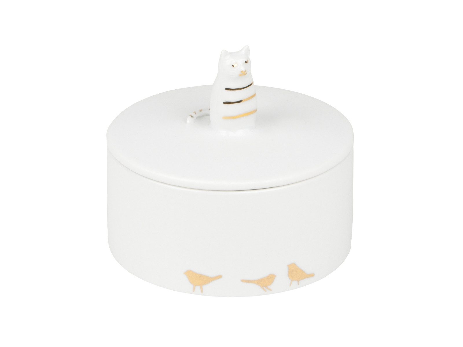 Räder Dekoschale Porzellangeschichten Dose Katze weiß 7cm