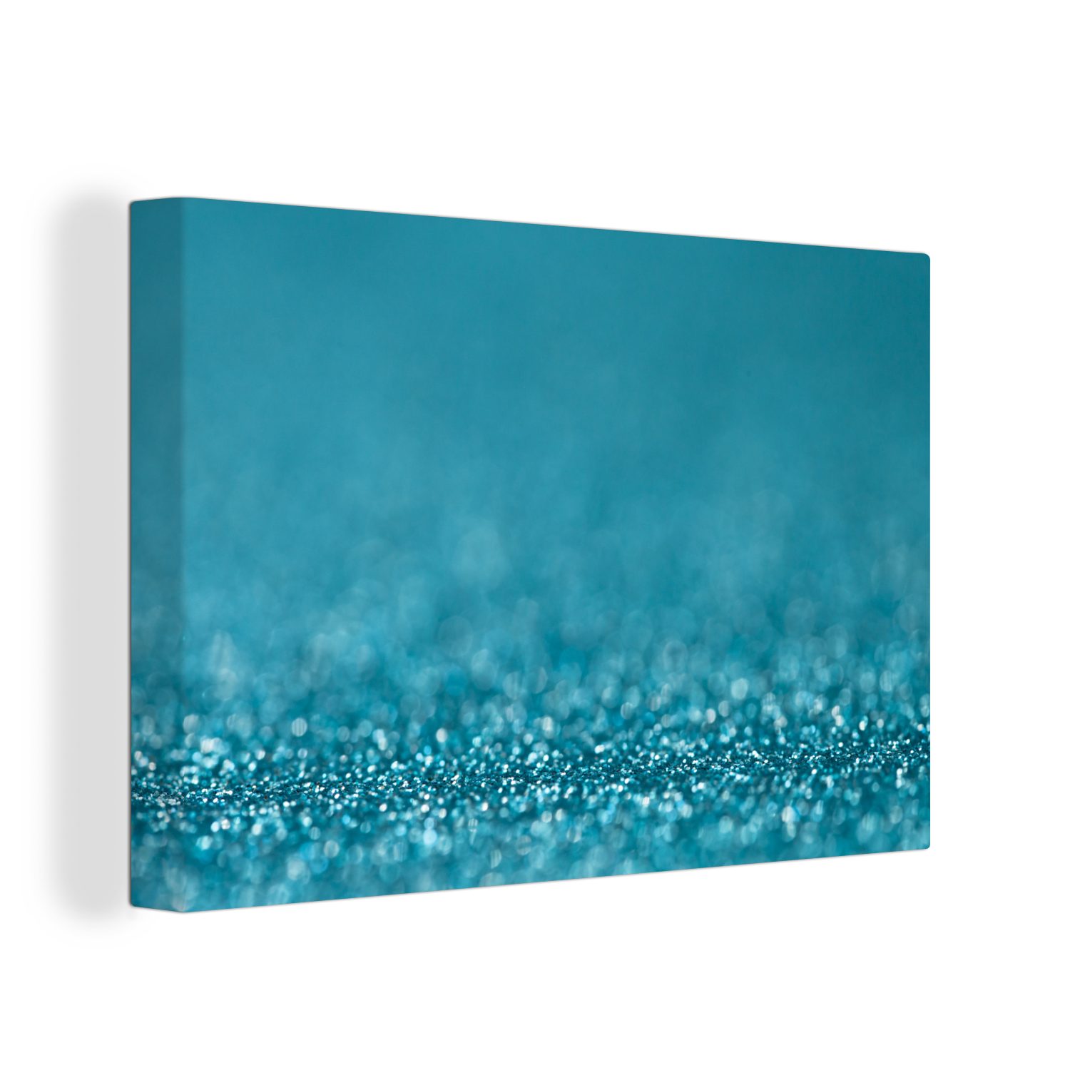 Leinwandbild Türkisfarbener Glitter