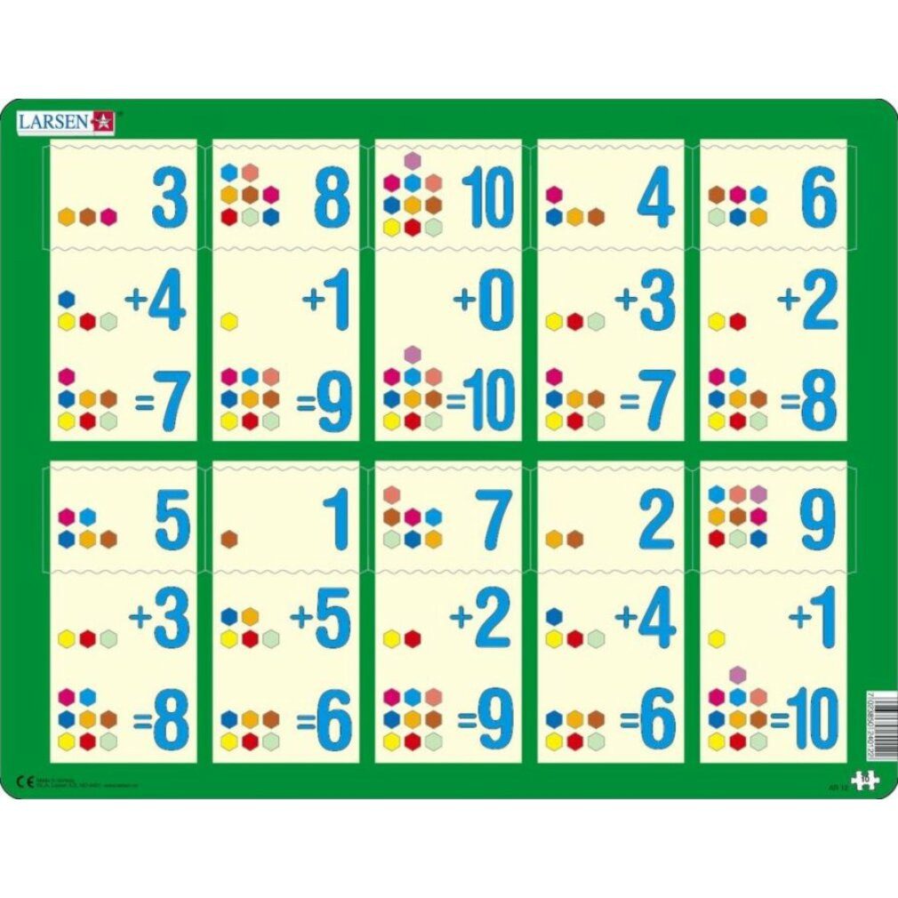 Larsen Puzzle Puzzle Addieren bis zehn II 10 Teile, Puzzleteile