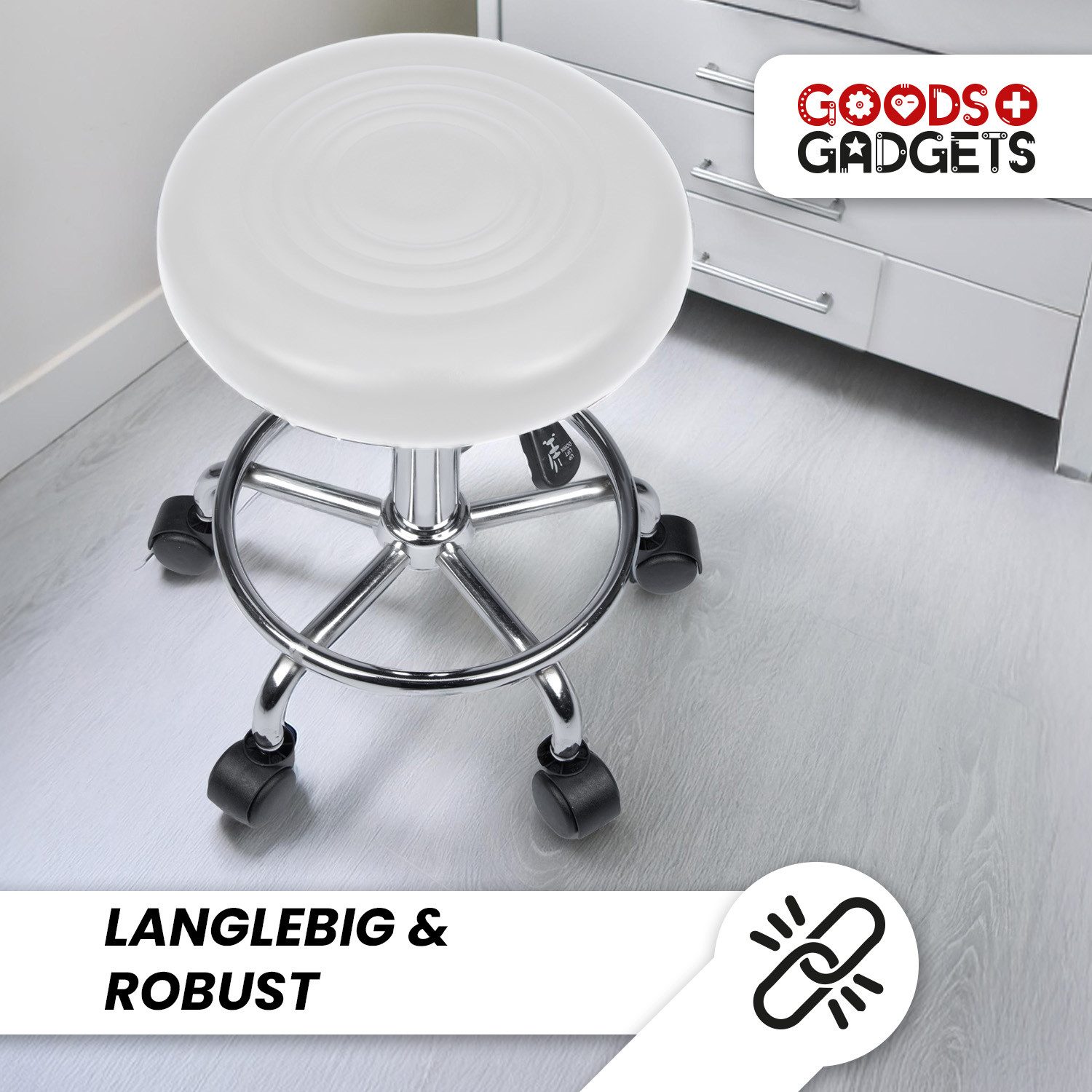 Goods+Gadgets Drehhocker Drehhocker – Arbeitshocker – Rollhocker – Höhenver günstig online kaufen