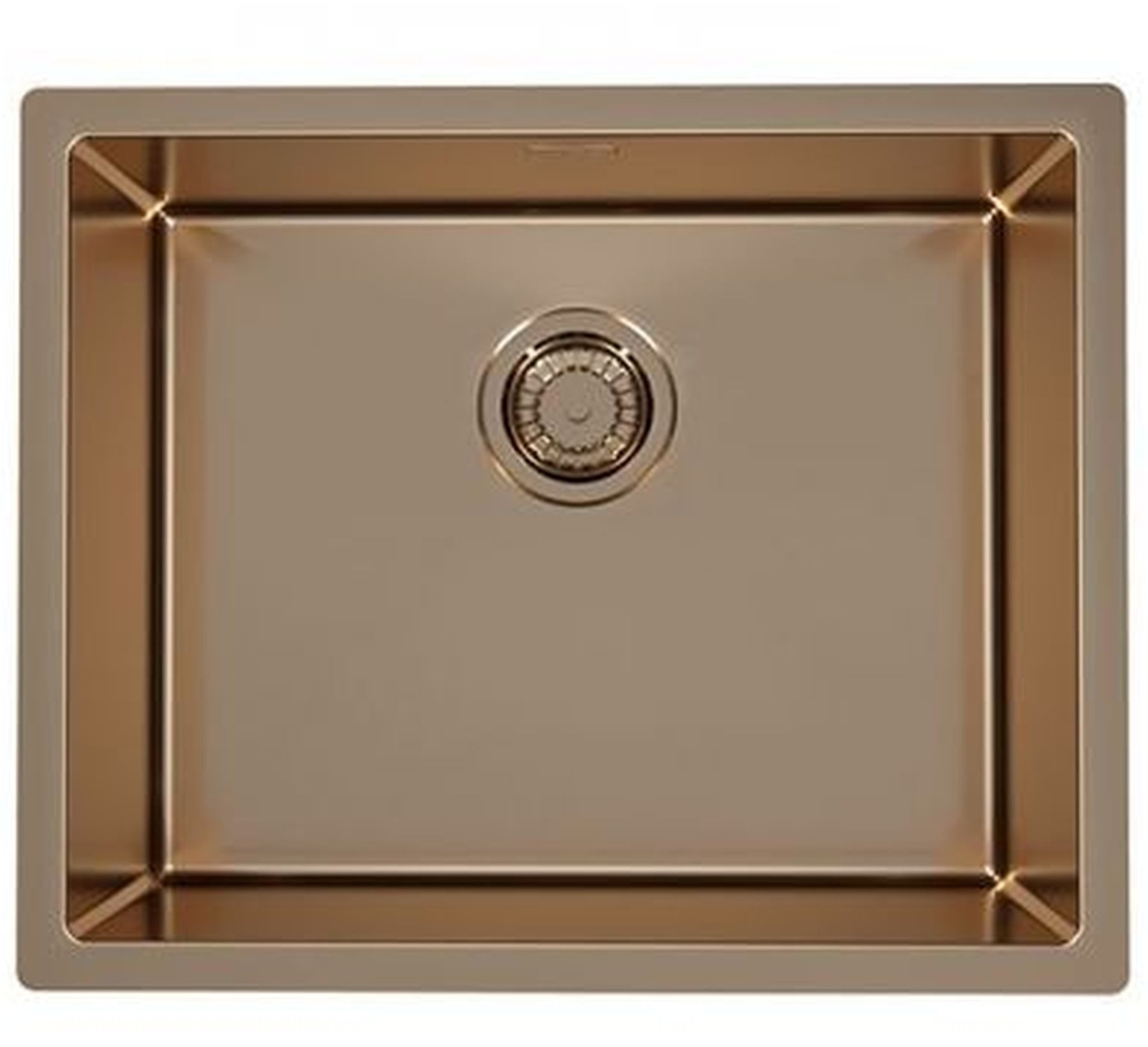 Alveus Küchenspüle Küchenspüle Unterbau 54x44cm Einbauspüle Quadrix50 Kupfer Schrank 60cm, Rechteckig, 54/44 cm, (1 St)