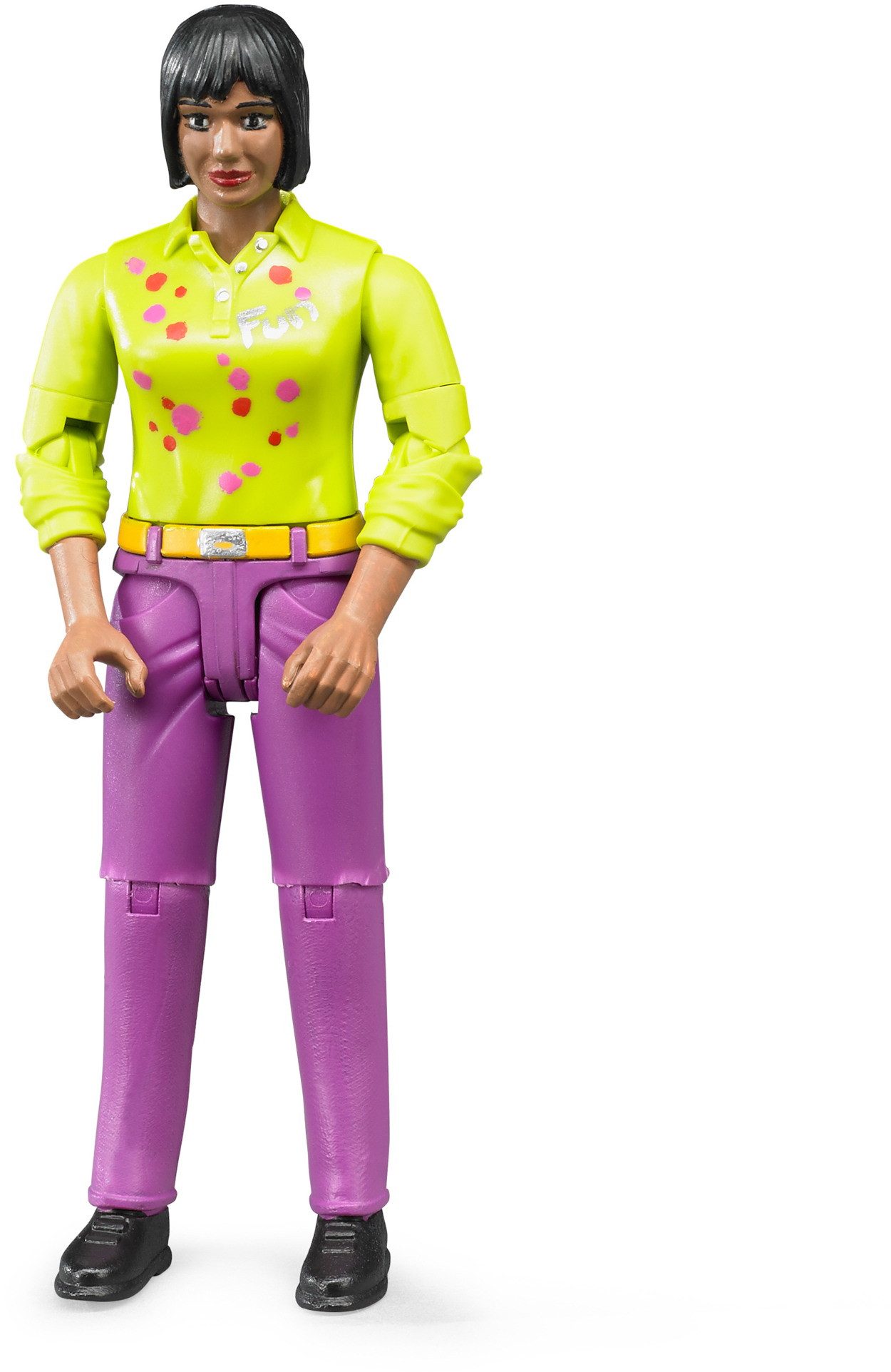 Bruder® Spielfigur Spielfigur Baustelle bworld Frau mittlerer Hauttyp, lila Hose 60403