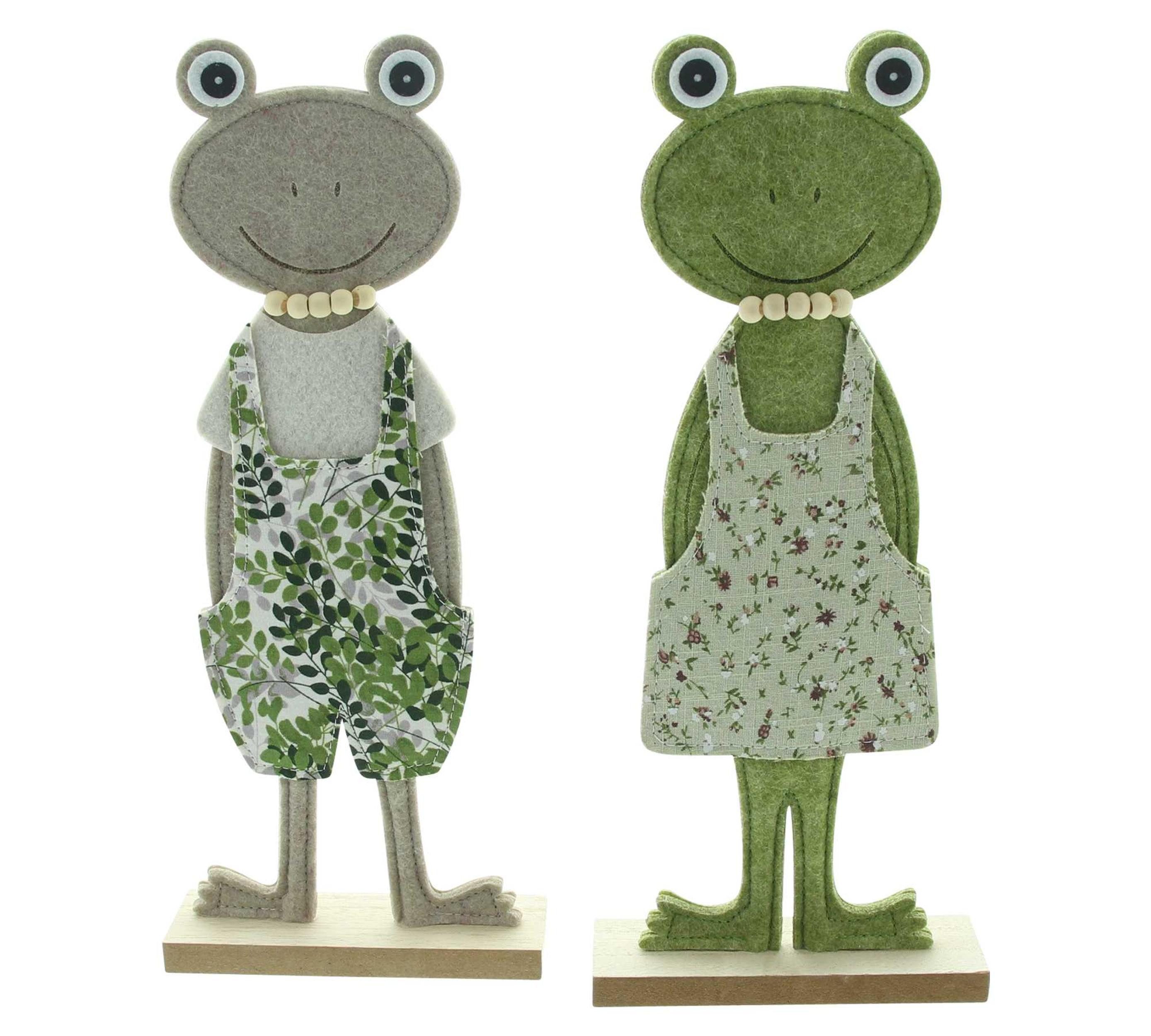 Dekofigur Frosch "Casual", 2er Set