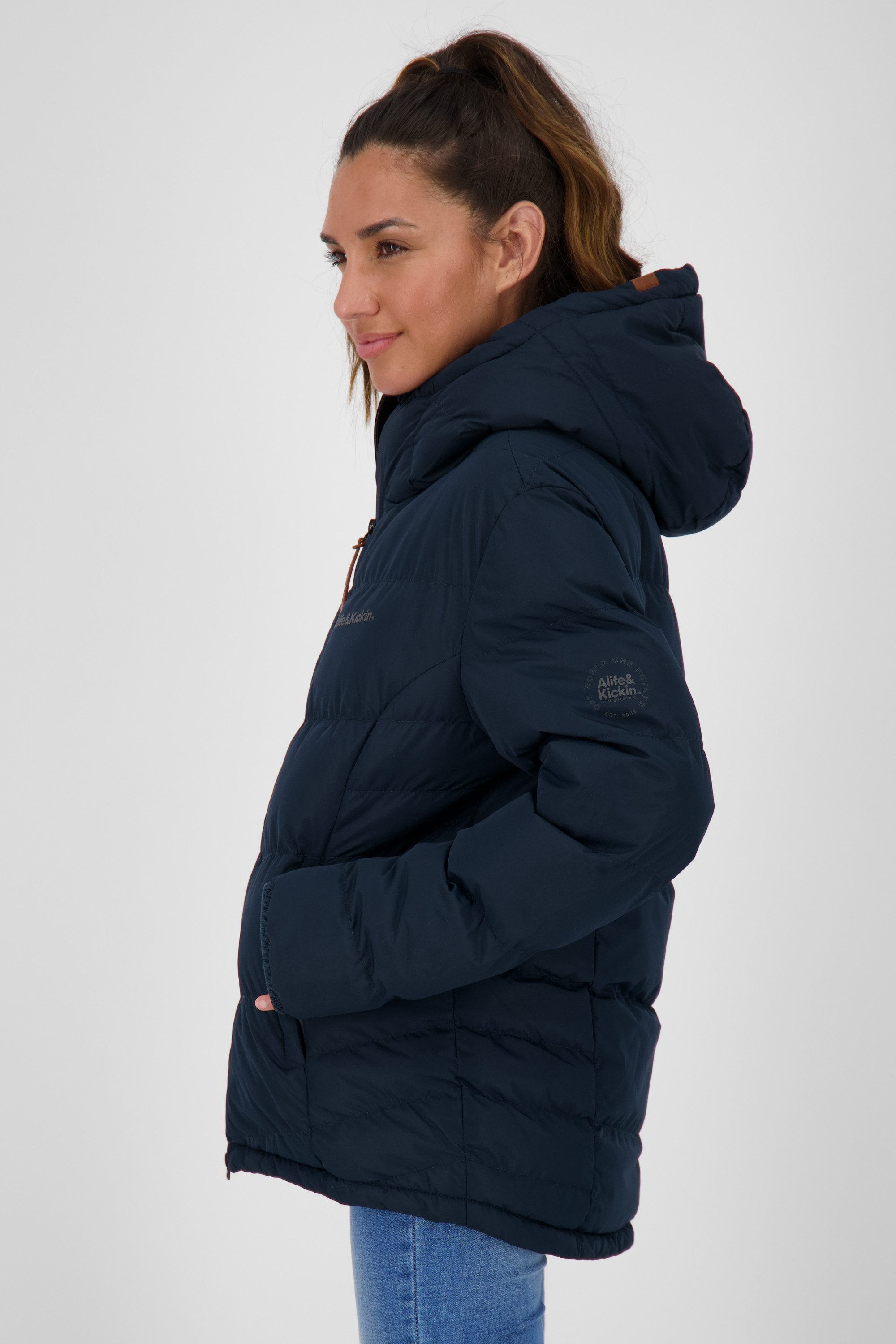 Alife & Kickin Winterjacke JuanaAK Pufferjacke Winterjacke Damen CS mit regulierbarer Kapuze