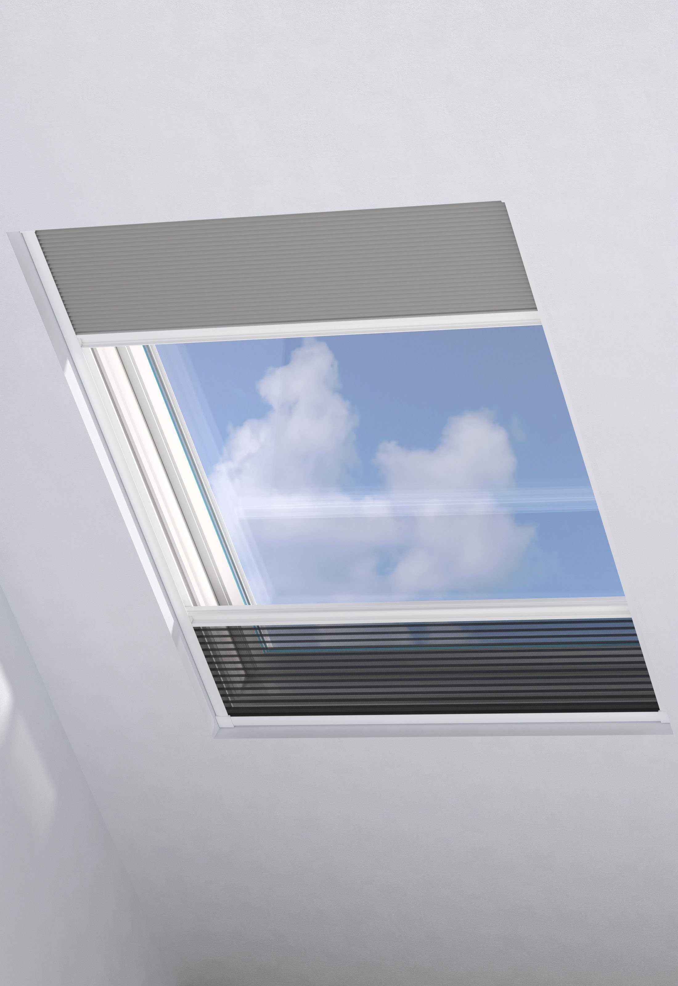 my home Insektenschutzplissee Mika, Lichtschutz, mit Bohren, in Führungsschienen, verschraubt, Insektenschutz und Wabenplissee in einem