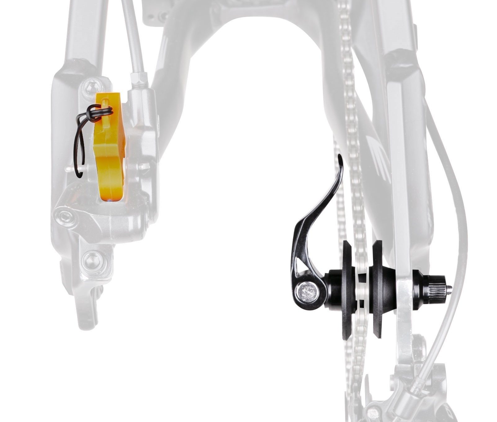 FORCE Fahrradketten chain keeper FORCE for wheel replace black