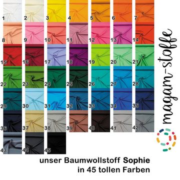 MAGAM-Stoffe Stoff "Sophie", Baumwollstoff uni 100% Baumwolle ÖKO-TEX Meterware ab 50cm