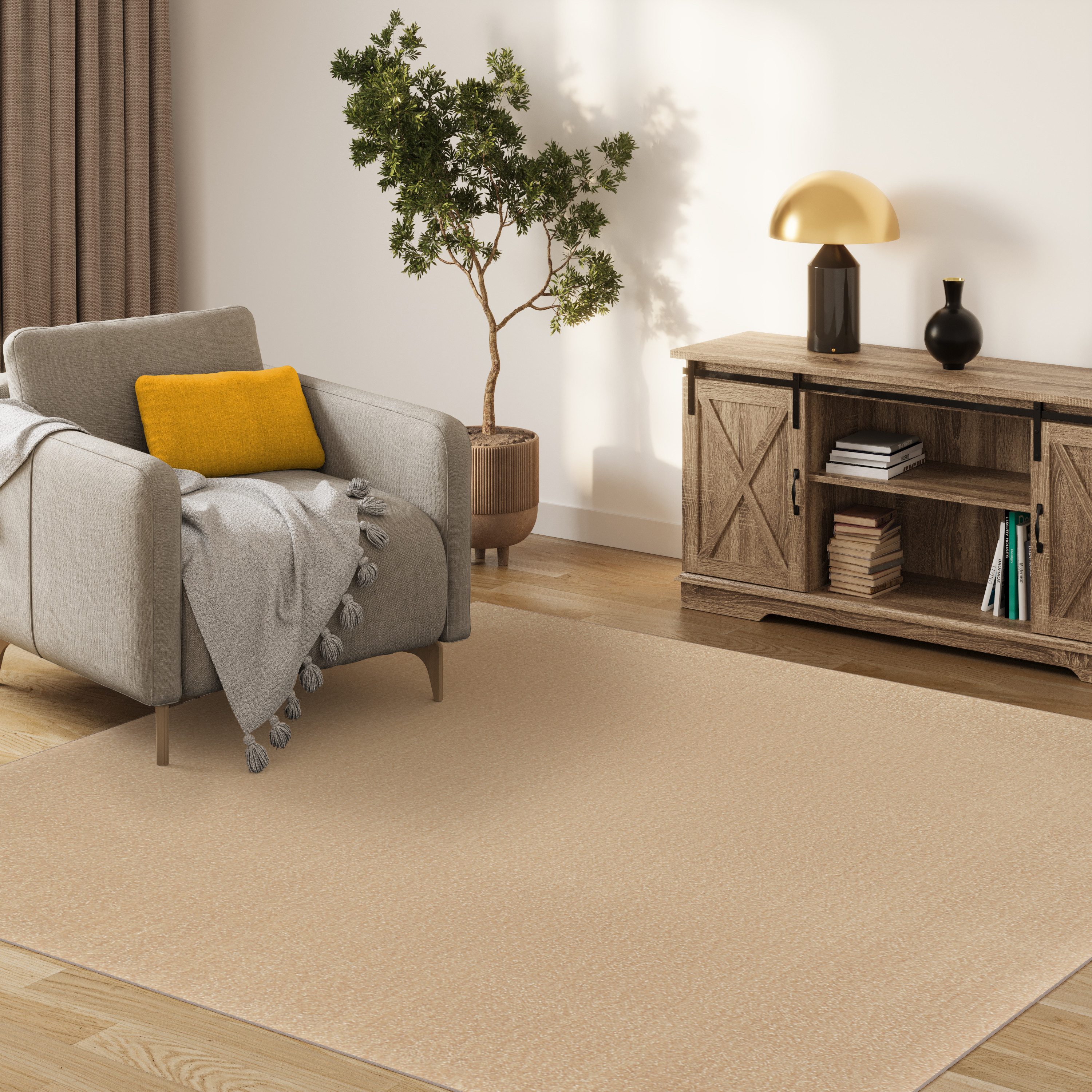 Tapiso Outdoorteppich MONO, quadratisch, Höhe: 6 mm, Wohnzimmer, Schlafzimmer, Indoor, Outdoor