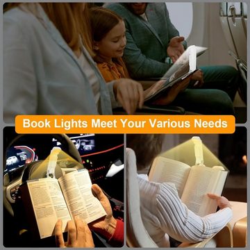 DESUO LED Leselampe Leselampe Buch Klemme 3 Farbtöne 5 Helligkeit Einstellbar für Kinder