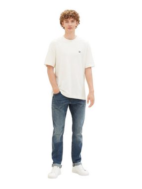 TOM TAILOR Denim 5-Pocket-Jeans AEDAN Straight mit Kontrastnähten und Stretch-Anteil