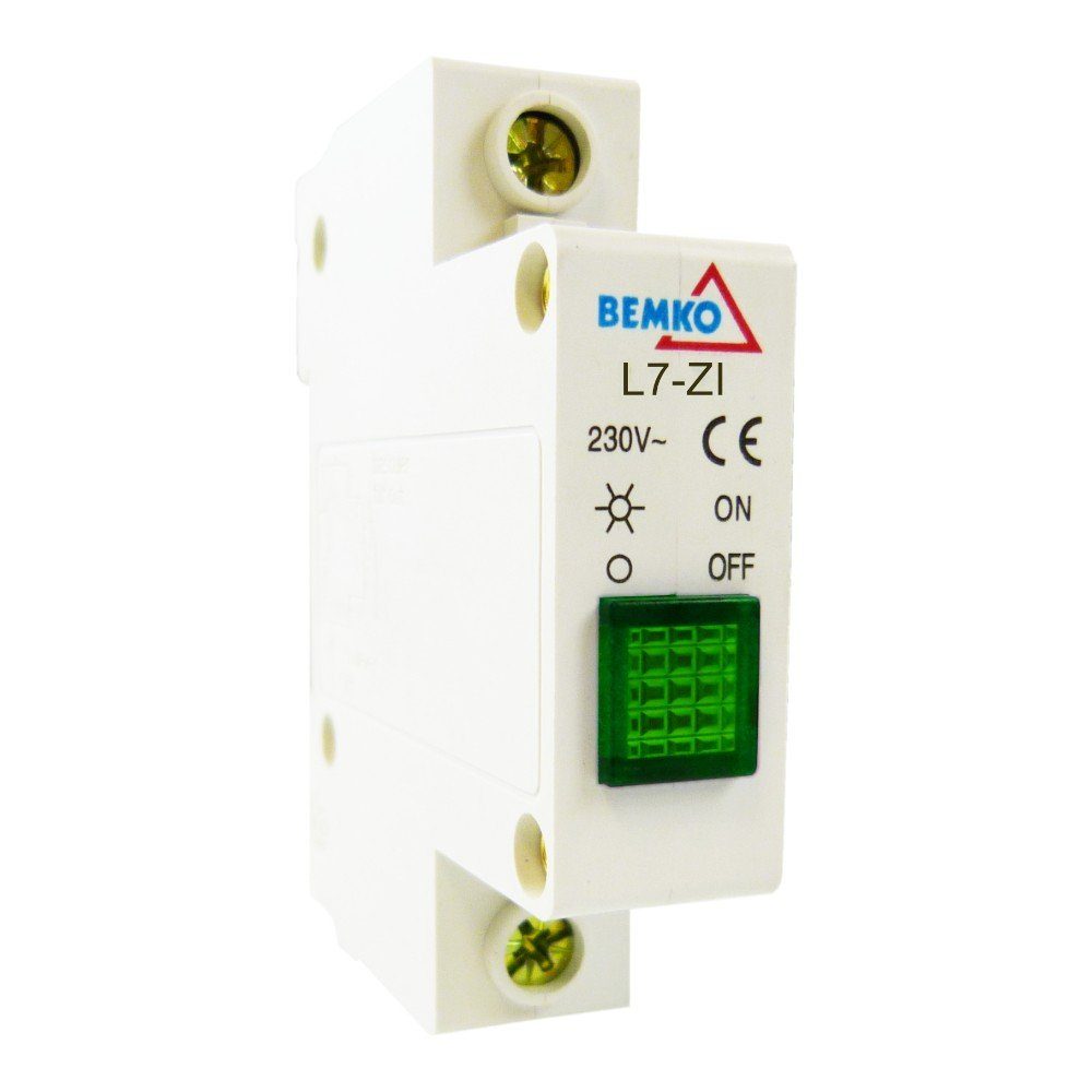 Bemko Schalter GRÜN Leuchtmelder Phasenkontrolle Signalleuchte 115-250V (1-St) | Schalter