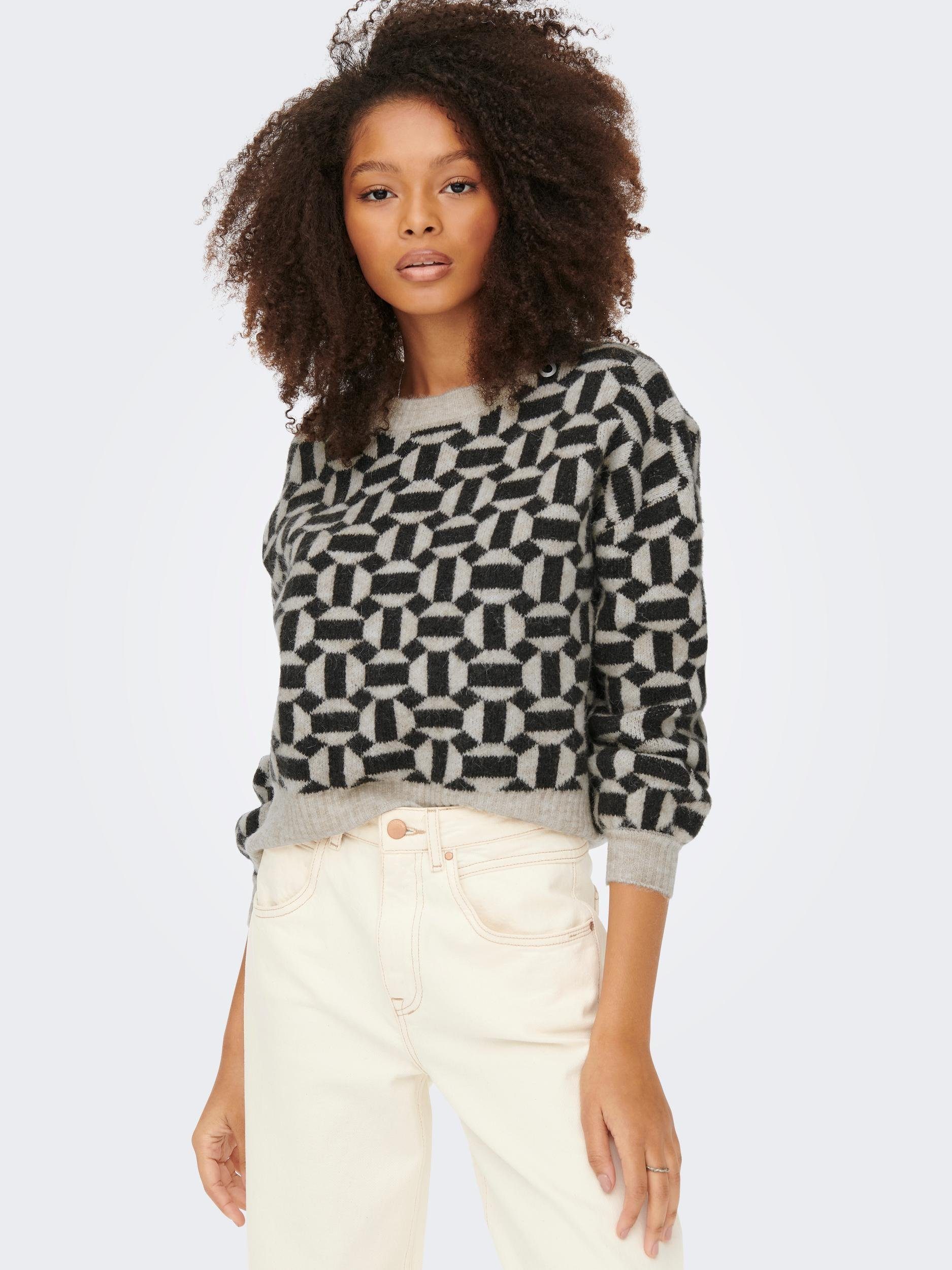 Rundhalspullover ONLGEO LIFE L/S PULLOVER KNT