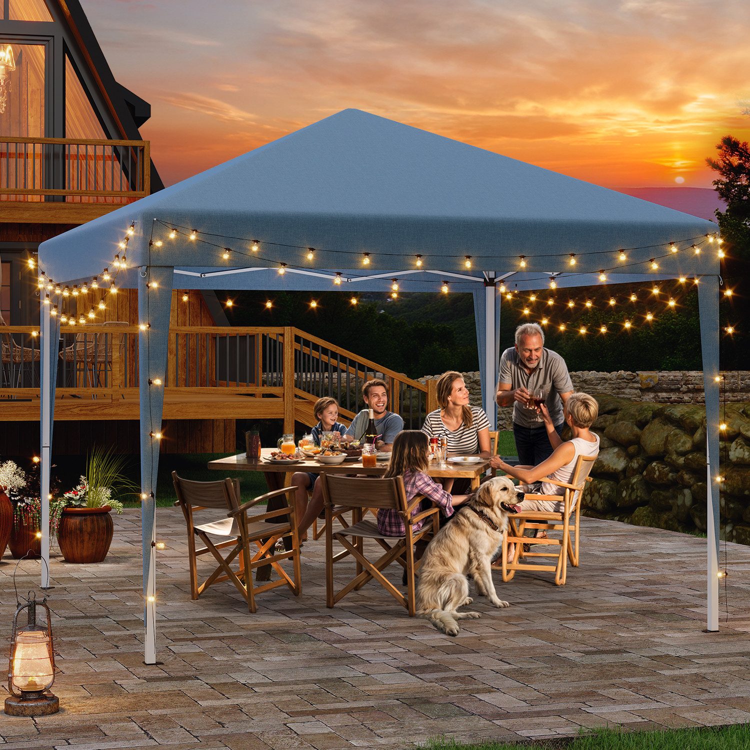 HOMALL Faltpavillon Faltbares Gartenzelt Gazebo 2*2/3*3 günstig online kaufen