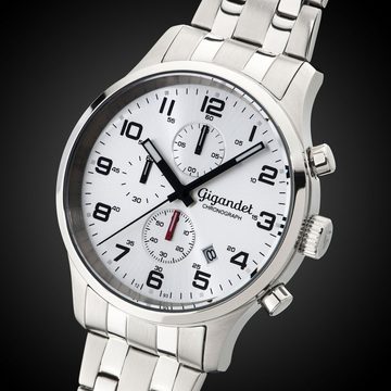 Gigandet Chronograph Red Touch, Mineralglas, Datum, Chronograph