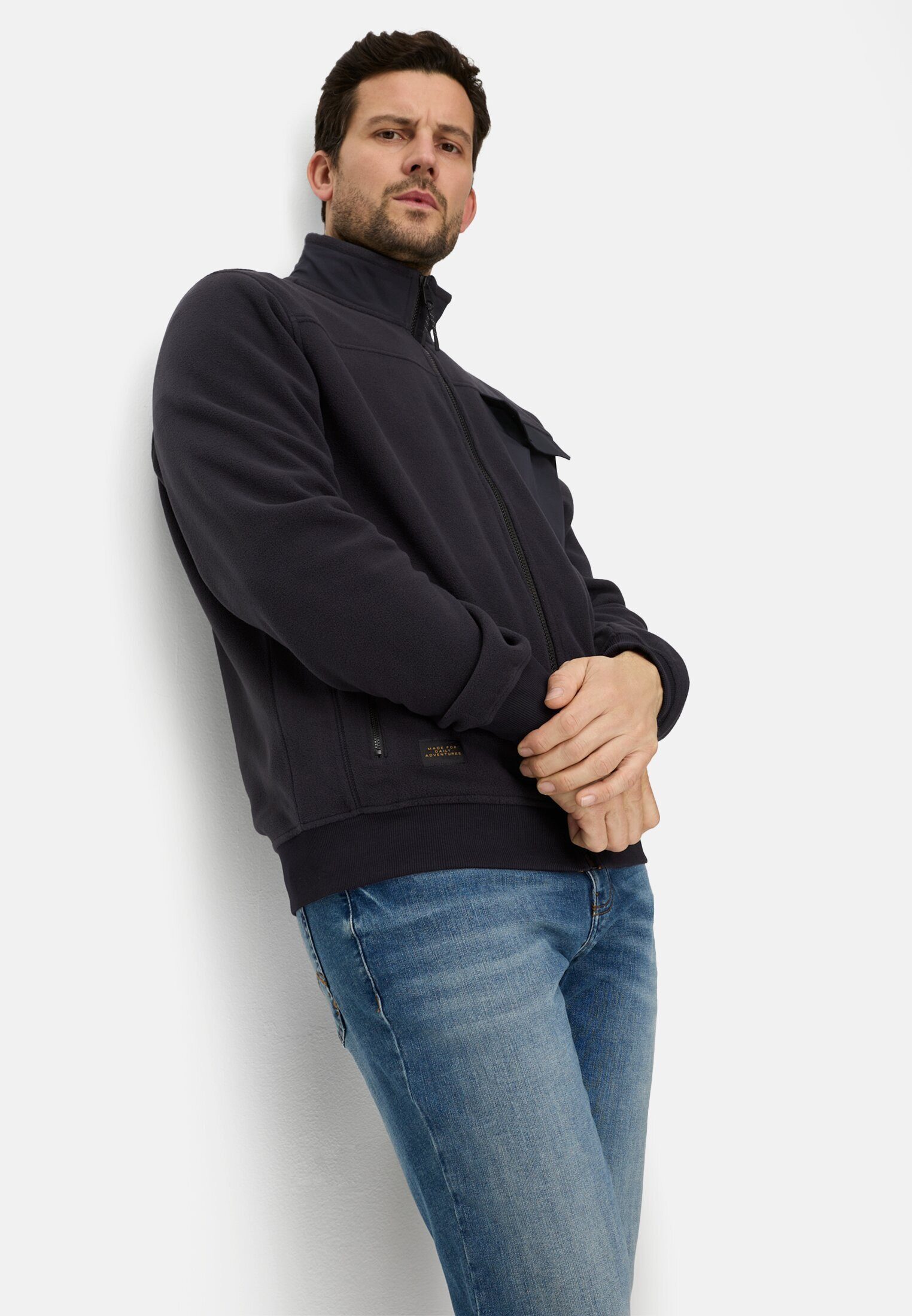 camel active Sweatjacke mit reflektierenden Details Langarm