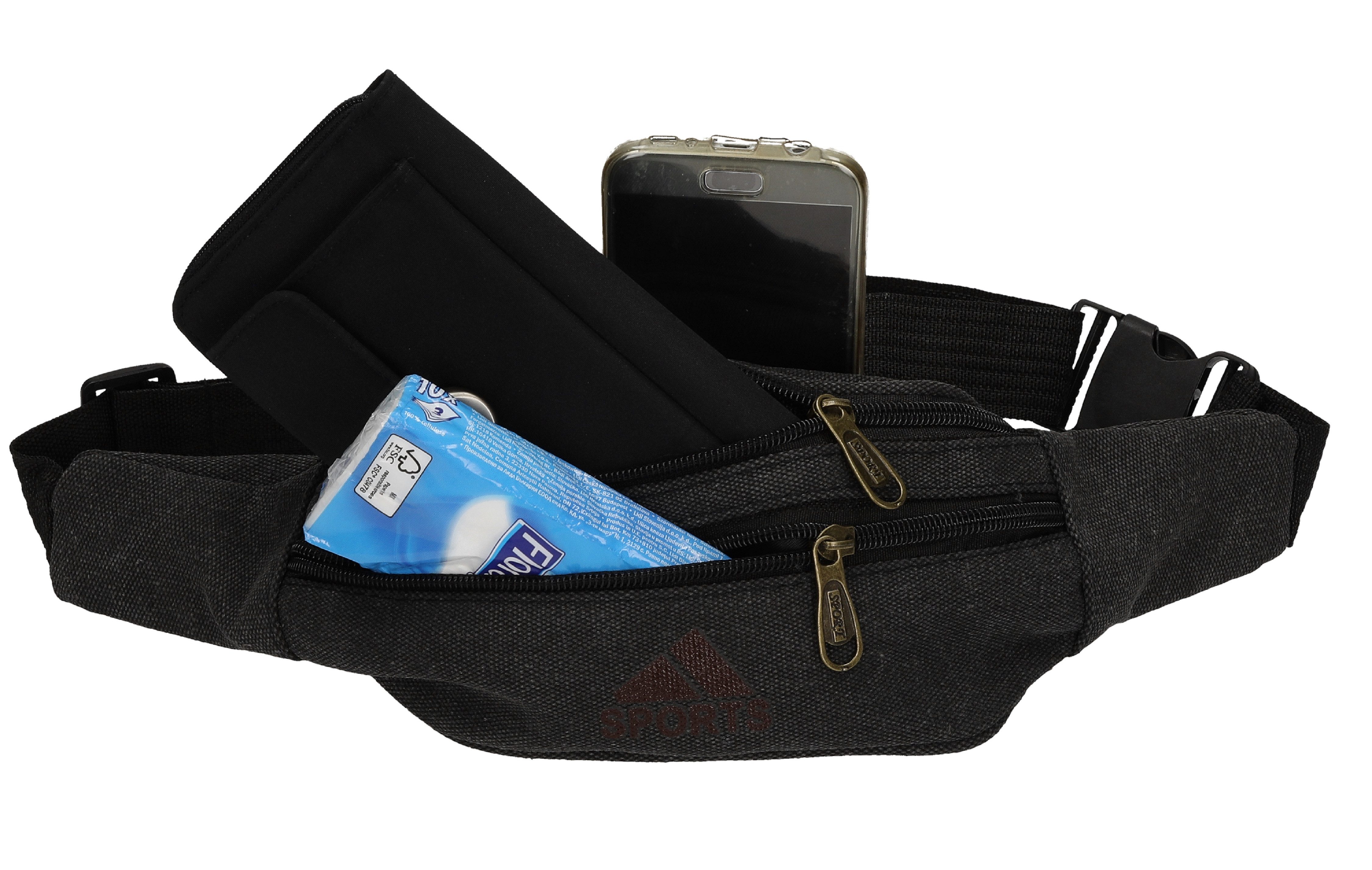 Betz Bauchtasche Bauchtasche Sports aus Canvas Gürteltasche Doggy Bag (1 Stück, 1-tlg., 1 Tasche), verstellbarer Riemen