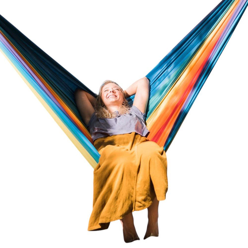 HängemattenGlück Hängematte Reisehängematte Camino M colorido GOTS Bio Baumwolle Hängemattenglück, Fair hergestellter Artikel aus Bio Baumwolle GOTS zertifiziert