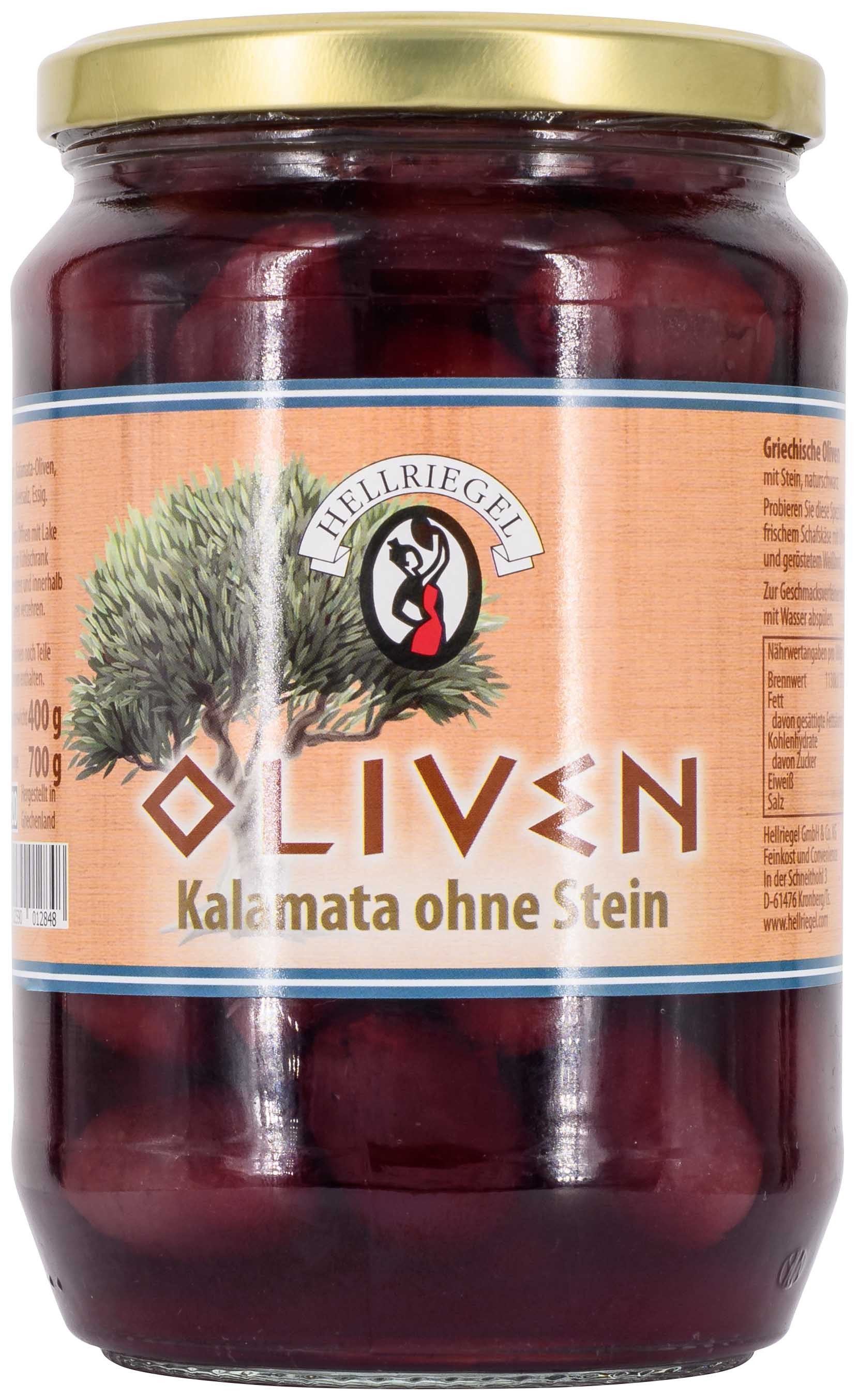 HELLRIEGEL Gemüsekonserve, Raffinesse Kalamata-Oliven o. Stein