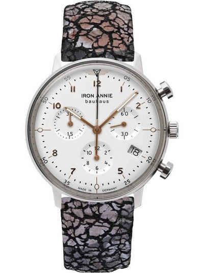 IRON ANNIE Quarzuhr Iron Annie 5089-1 Bauhaus Damenuhr Chronograph 36