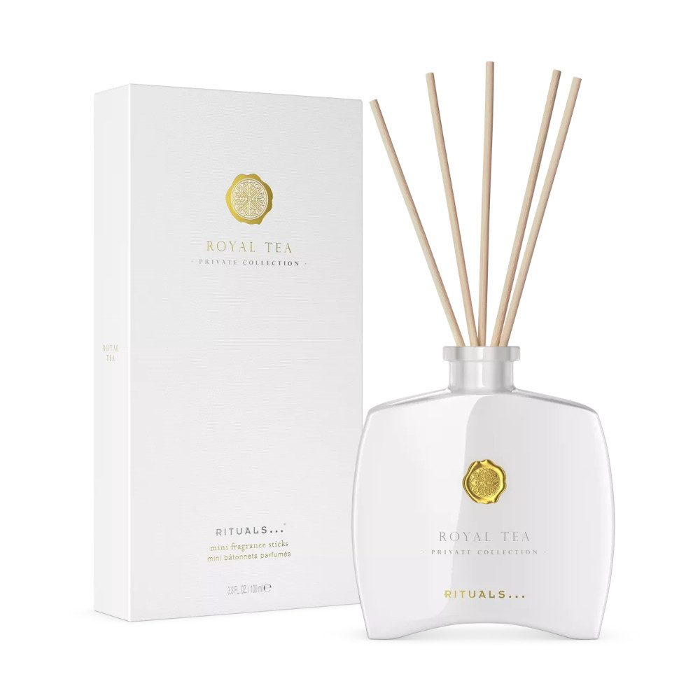 Rituals Raumduft Royal Tea Duftstäbchen 100 ml Mini – Fragrance Sticks (Mini-Duftstäbchen 100 ml – grüner Tee & Feige, nachfüllbar, 1-St)