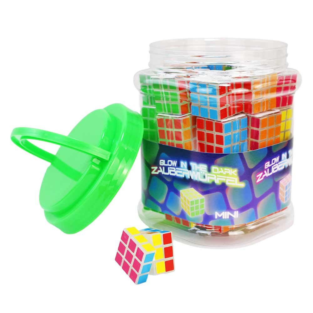 Trendhaus Würfelpuzzle 36 Stück Mini Zauberwürfel 3x3 cm in Dose - 36 Stück, Puzzleteile