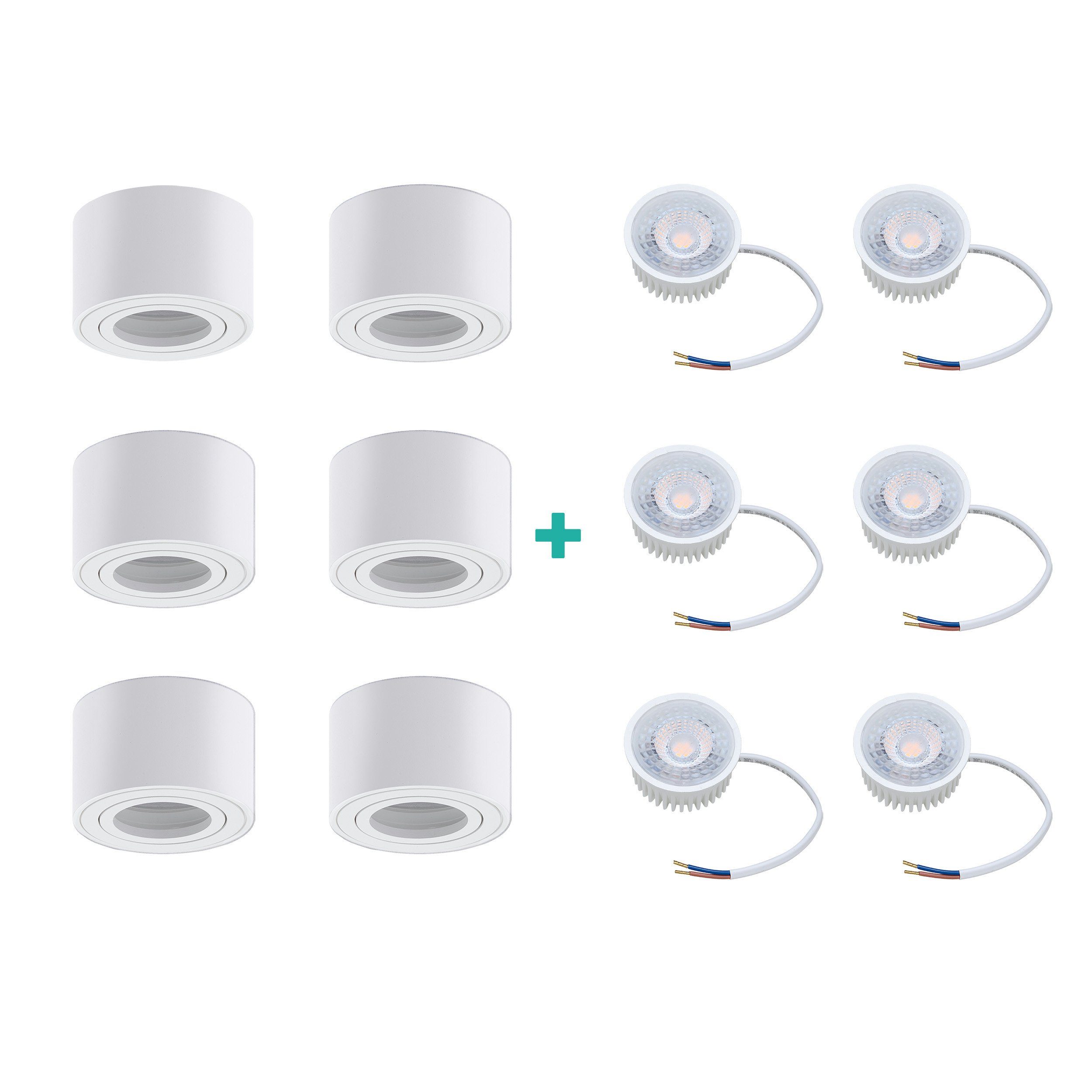 Oktaplex lighting LED Deckenstrahler 6er Set günstig online kaufen