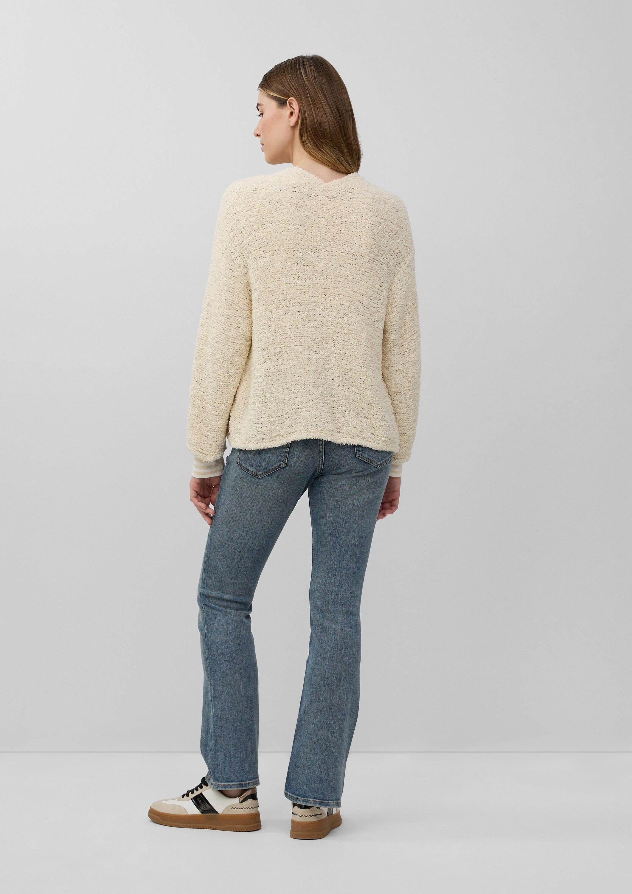 s.Oliver Cardigan Strickjacke Weiche Strickjacke aus Boucle im Relaxed Fit