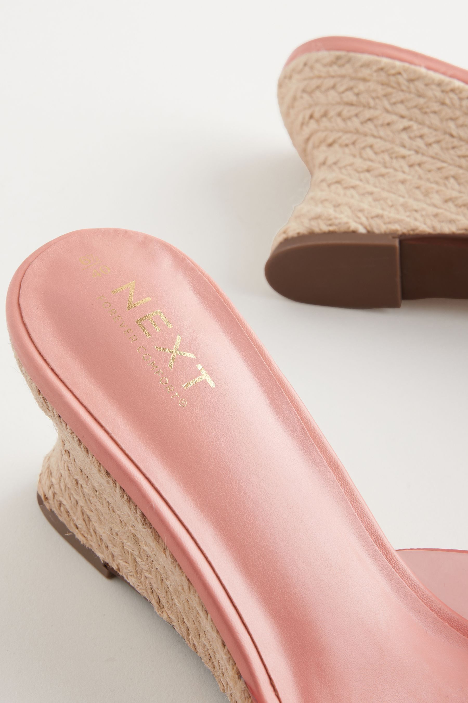Next Forever Comfort® Vinynl Pantoletten mit Keilabsatz Keilsandalette (1-t günstig online kaufen