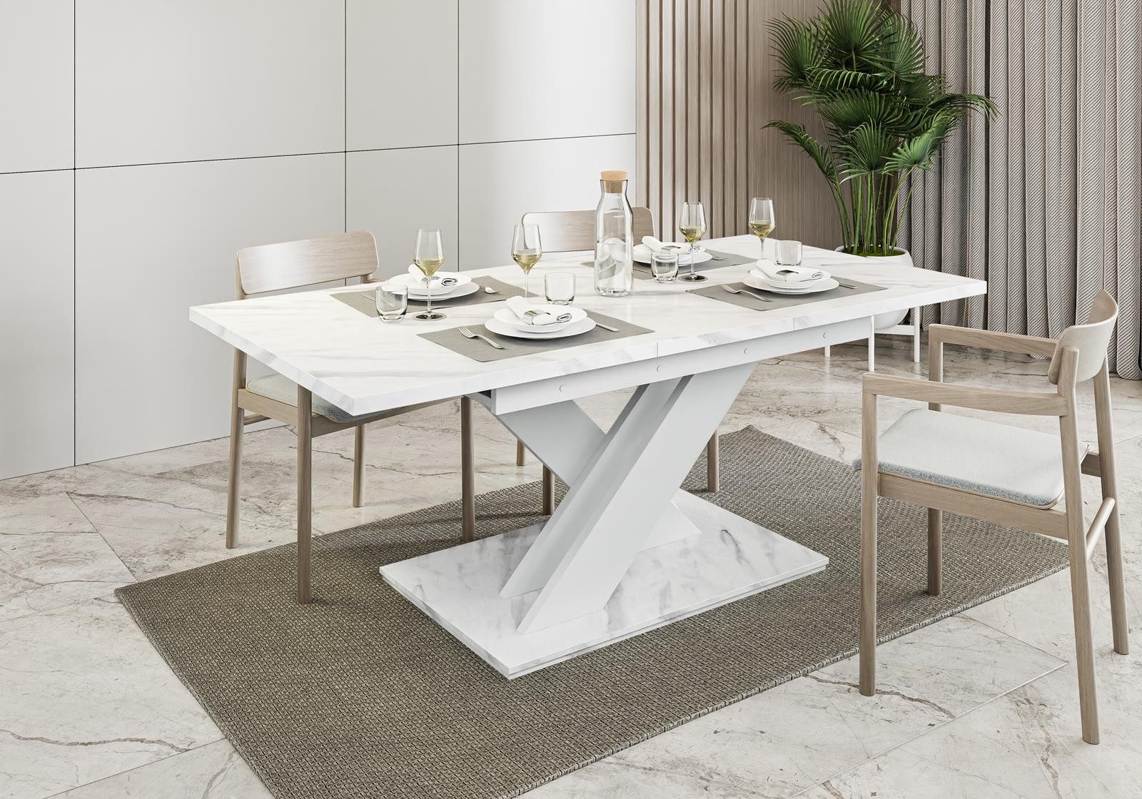 Compleo Esstisch Louis Esszimmertisch, ausziehbar 140-180 cm, Esszimmer