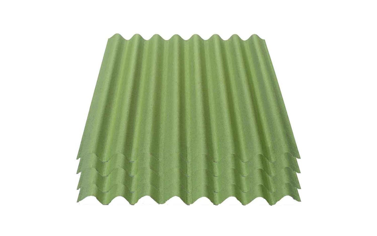 Onduline Dachpappe Onduline Easyline Dachplatte Wandplatte Bitumenwellplatten Wellplatte 4x0,76m² - grün, wellig, 3.04 m² pro Paket, (4-St)