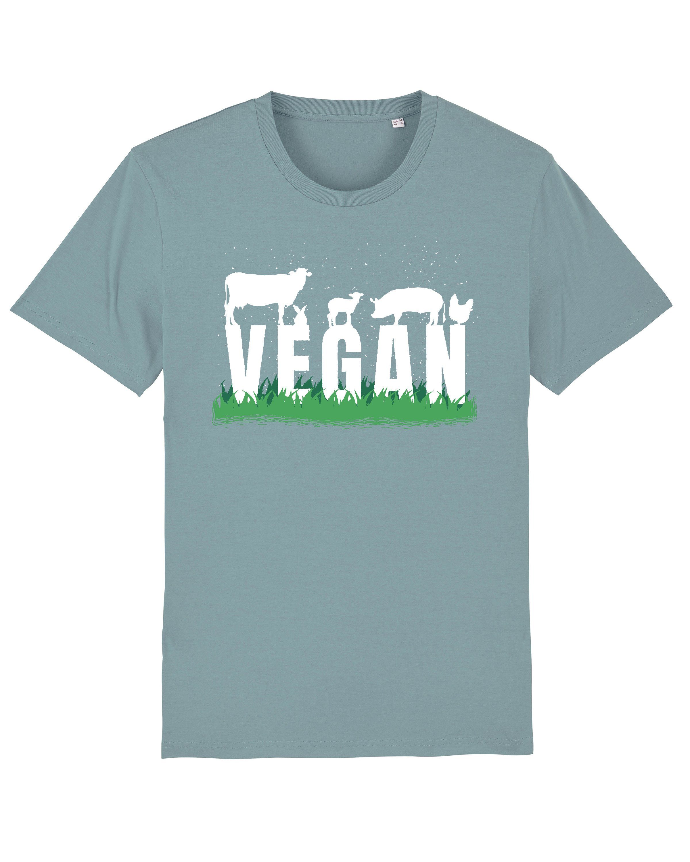 Apparel (1-tlg) blau Vegan wat? citadel Print-Shirt
