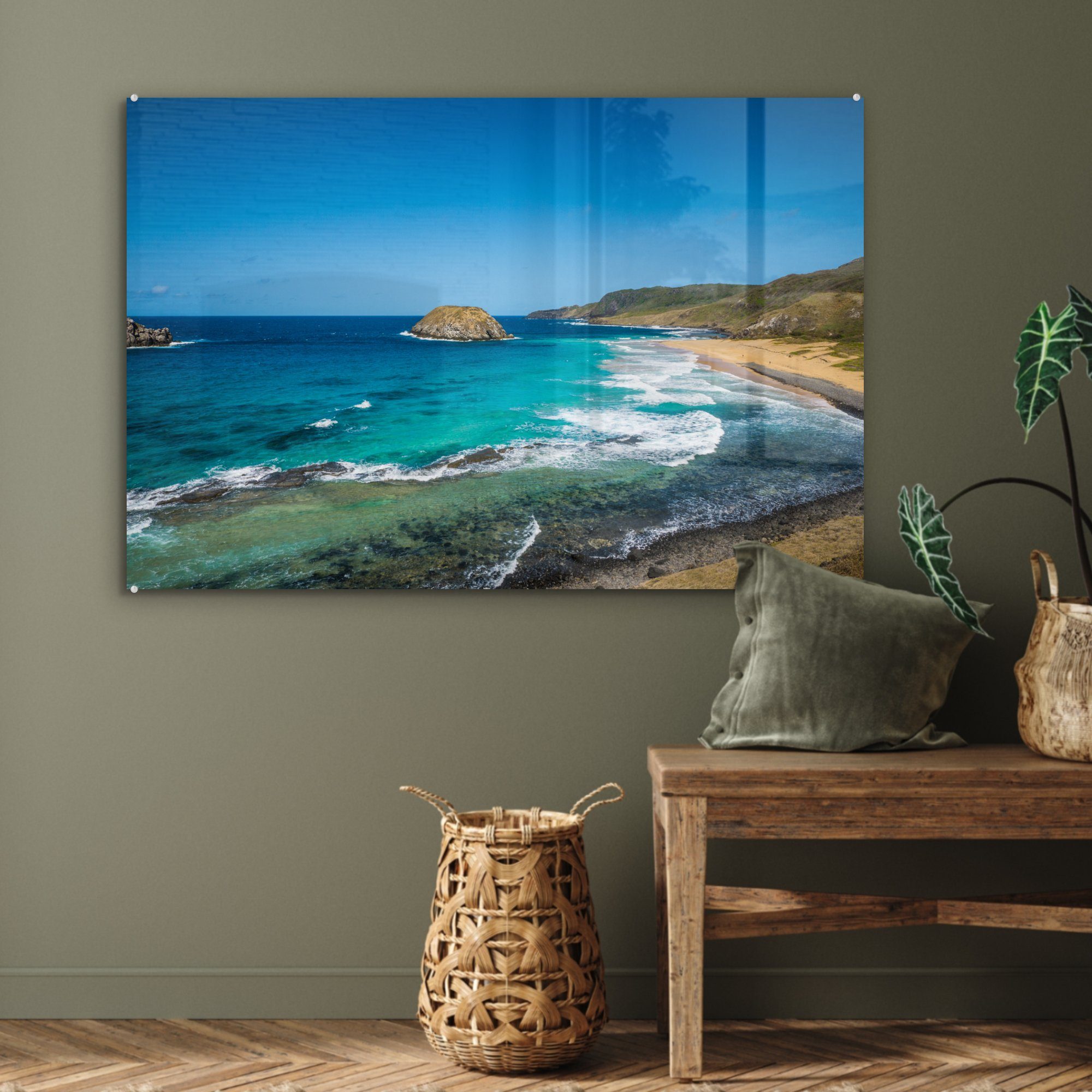 Strand (1 Fernando Wohnzimmer St), Leao & de Noronha, Acrylglasbild Schlafzimmer Der MuchoWow von Acrylglasbilder in