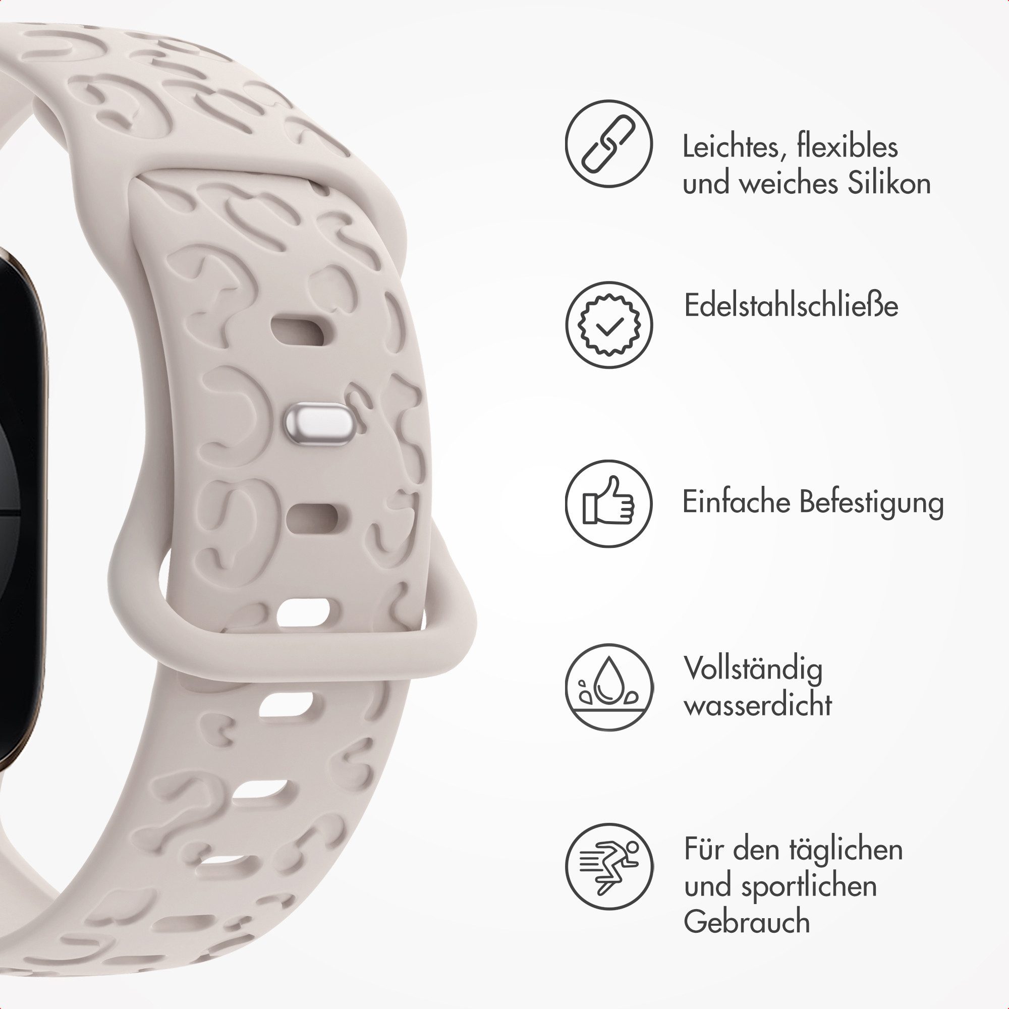 imoshion Smartwatch-Armband imoshion Silikonarmband Leopardenmuster für Apple Watch, 38/40/41/42 – Bild 3 von 5