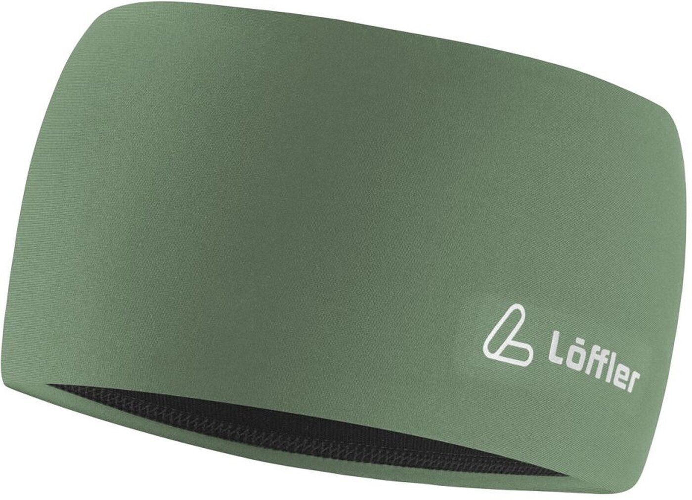 Löffler Stirnband MONO HEADBAND WIDE extra breites Funktions-Stirnband grün