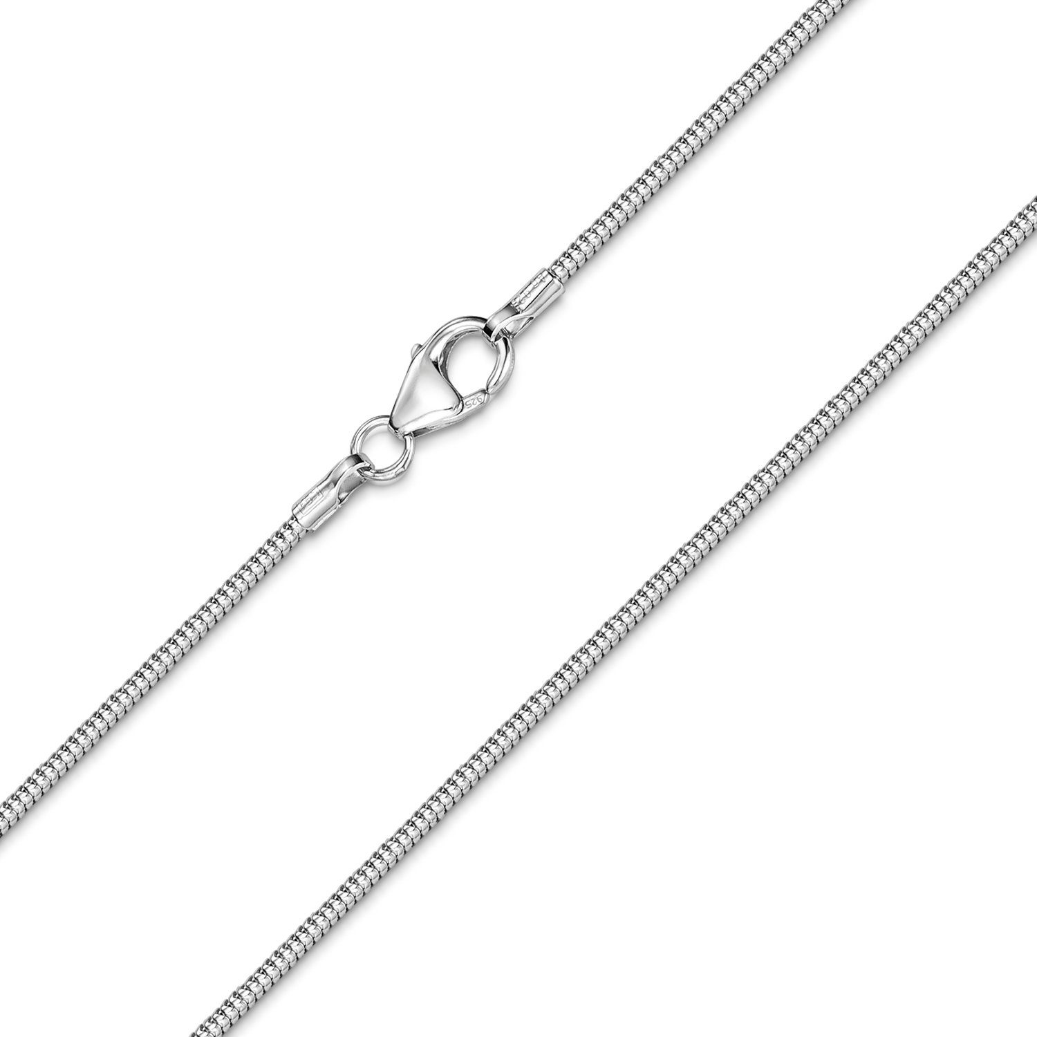 925 Silber, 40-120cm Damen K22, rhodiniert Schlangenkette Materia Sterling Silber