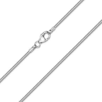 Materia Schlangenkette Silber Damen 40-120cm K22, 925 Sterling Silber, rhodiniert