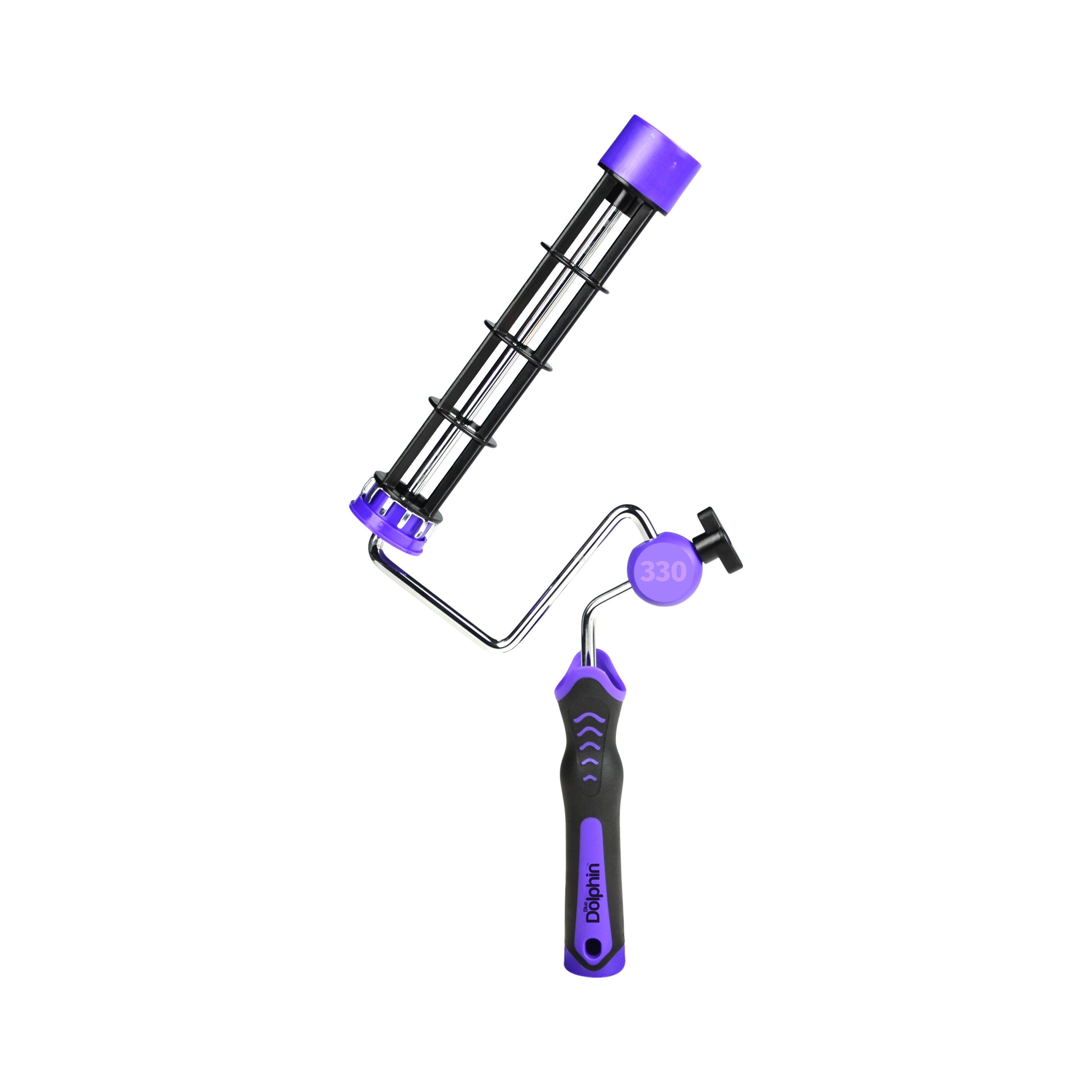BlueDolphin Farbroller Maler ROTATING DolphinRoller SYSTEM 25cm Griff (Single-pack, 1-St), Rotierender Kopf