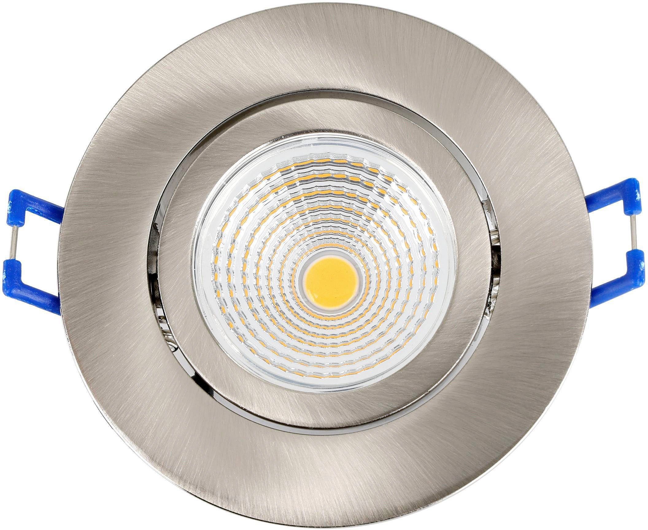 EGLO Deckenleuchte SALICETO, in nickel LED Warmweiß - Warmweiß, - integriert, 6W fest Deckenleuchte Alu aus