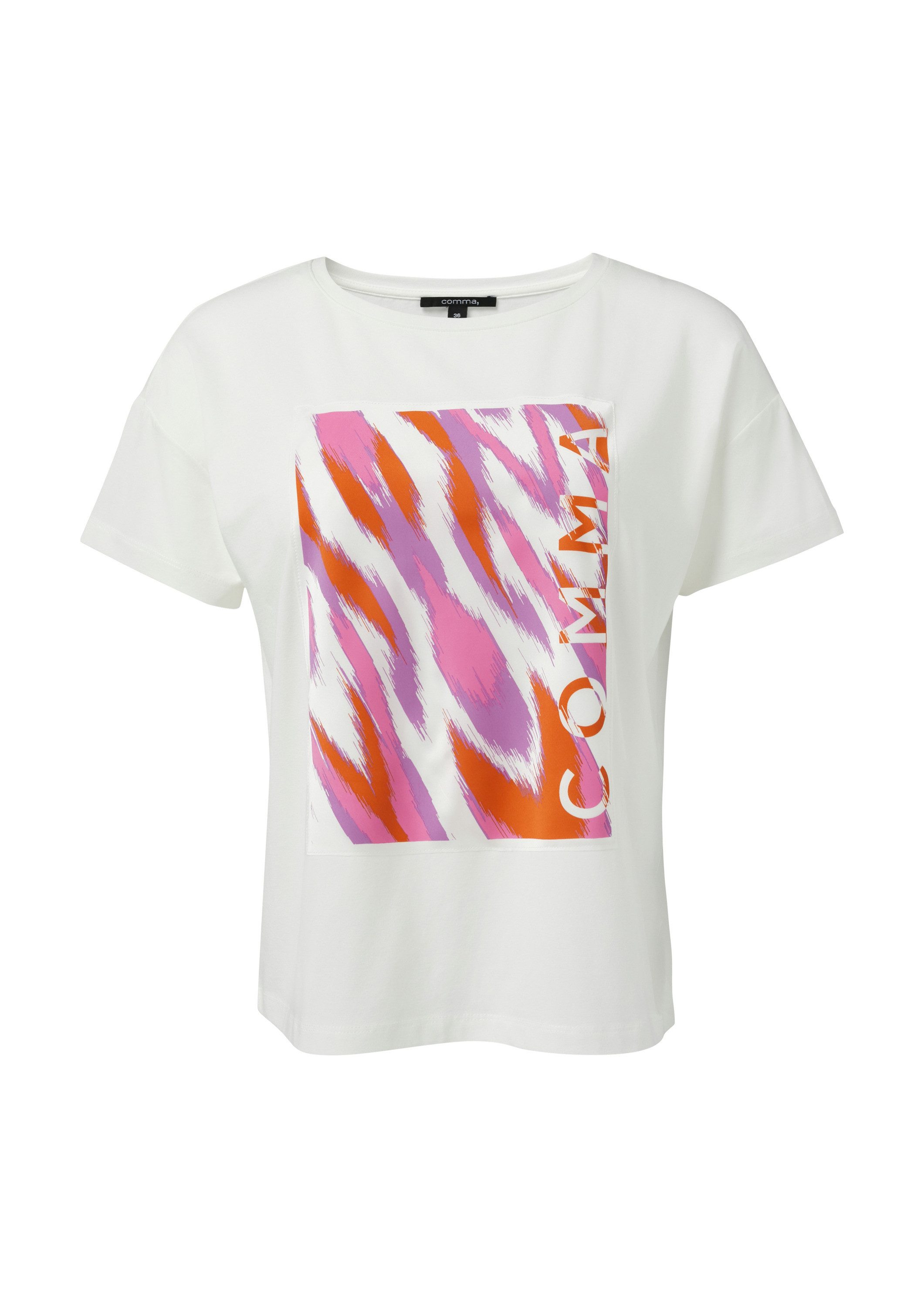 comma Kurzarmshirt T-Shirt T-Shirt mit Frontprint