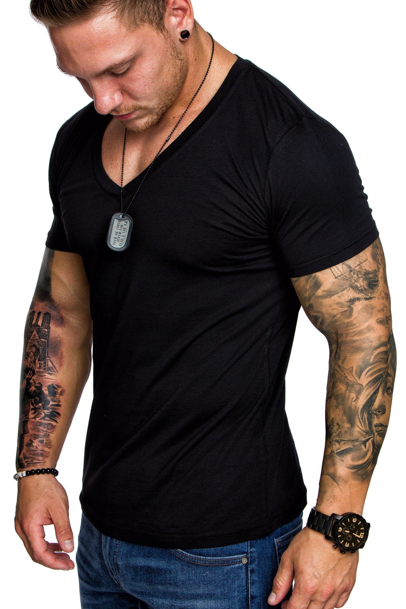 Amaci&Sons T-Shirt EUGENE Basic T-Shirt mit günstig online kaufen